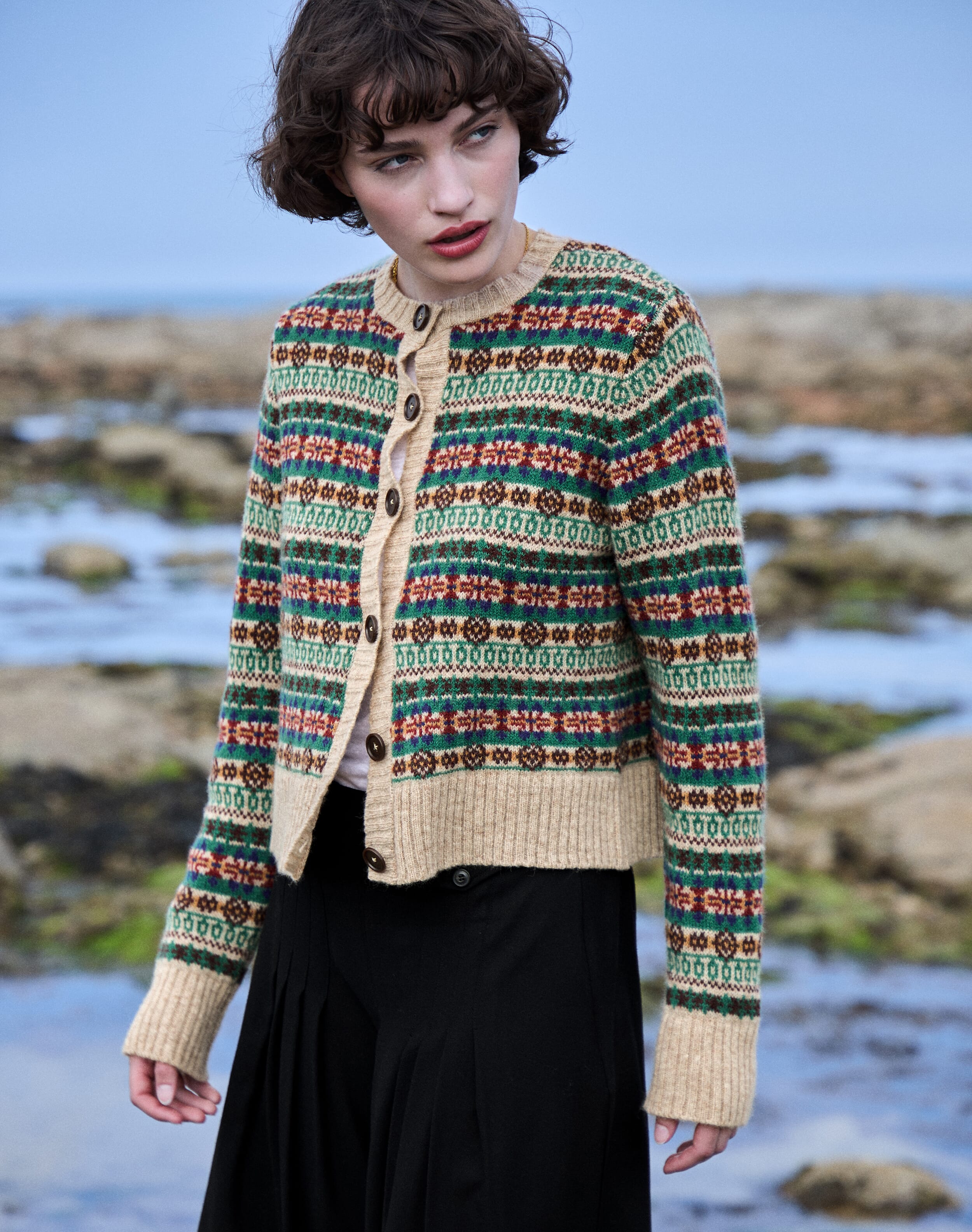 Merino Lambswool Fair Isle Cardigan