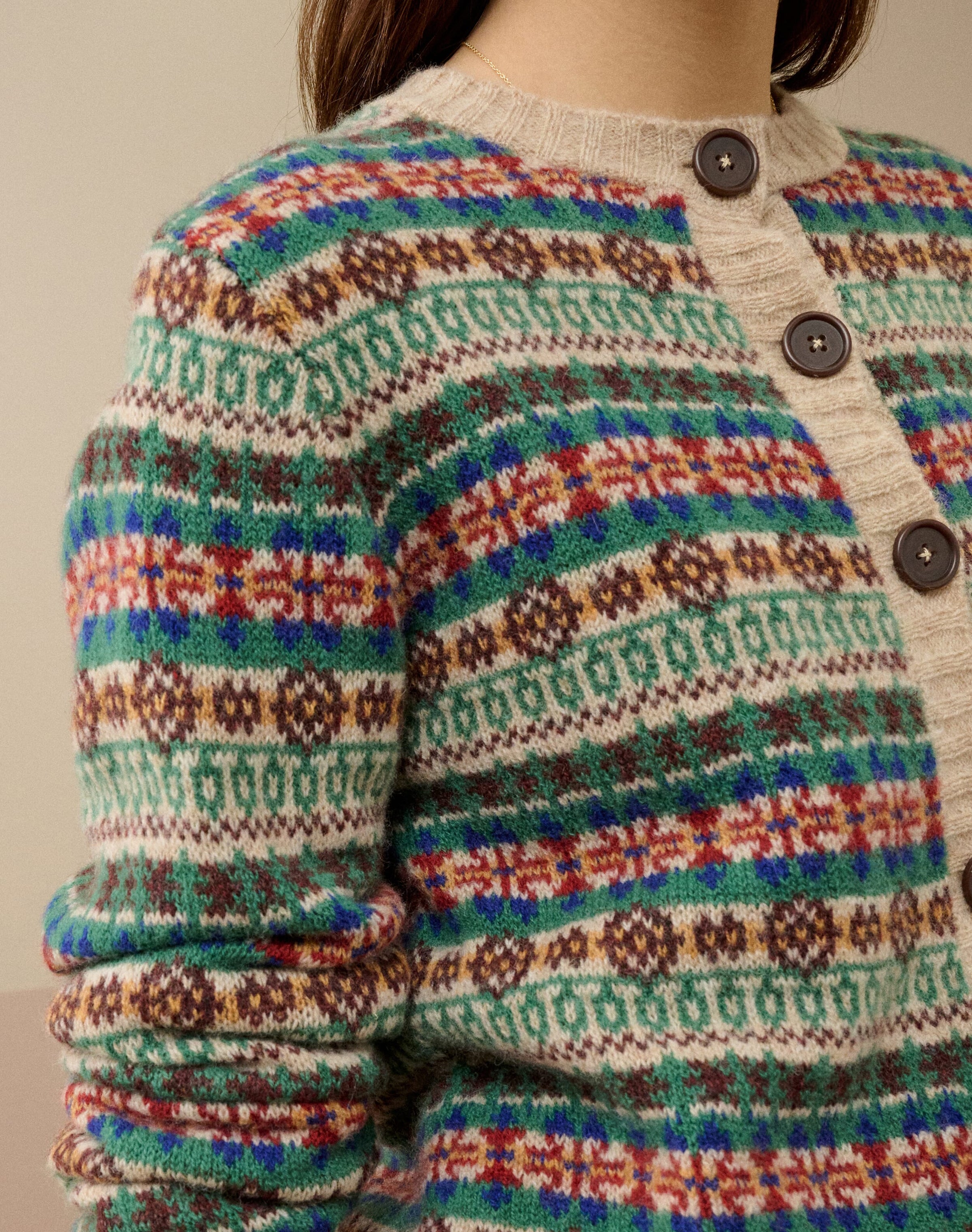 Merino Lambswool Fair Isle Cardigan
