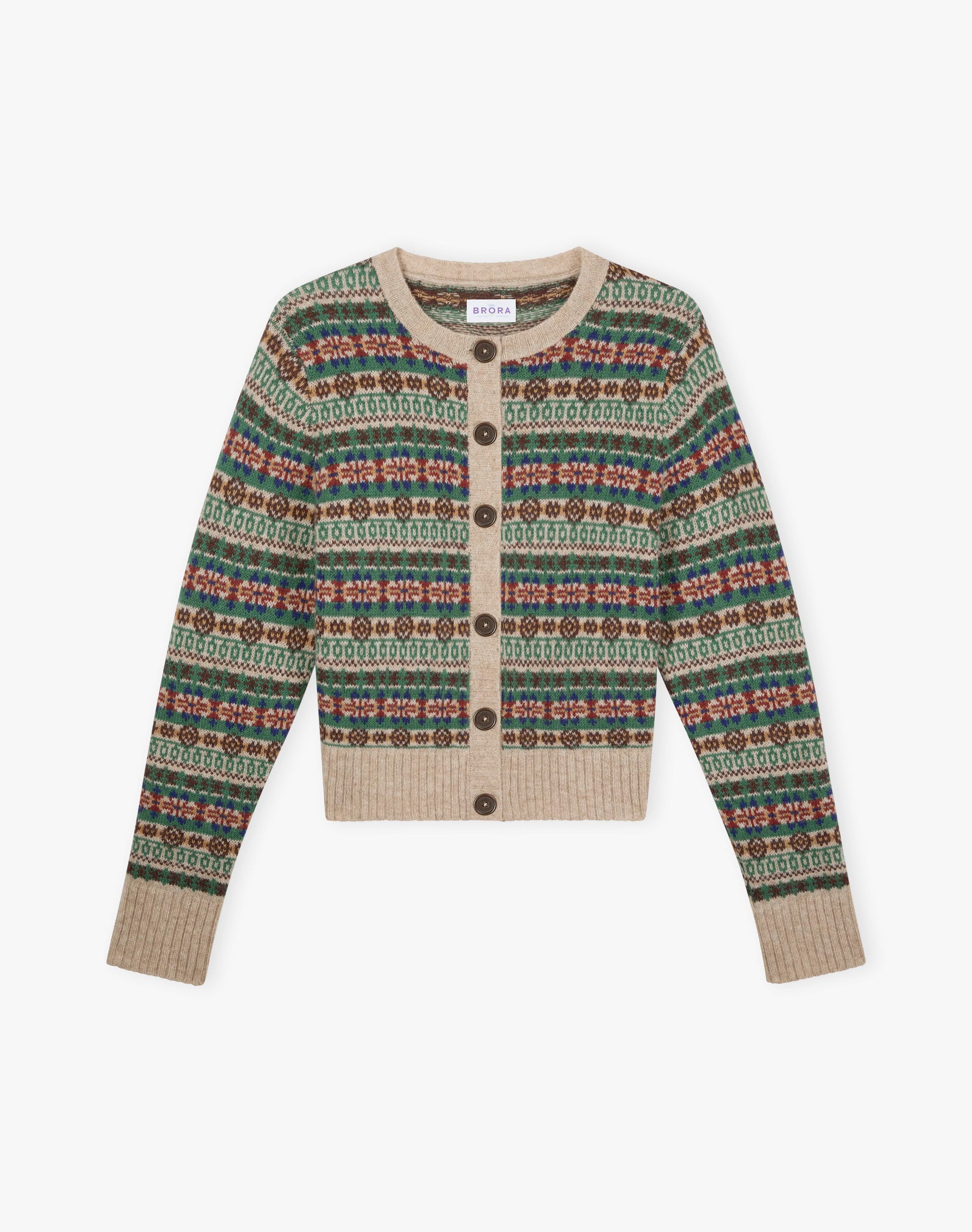 Merino Lambswool Fair Isle Cardigan