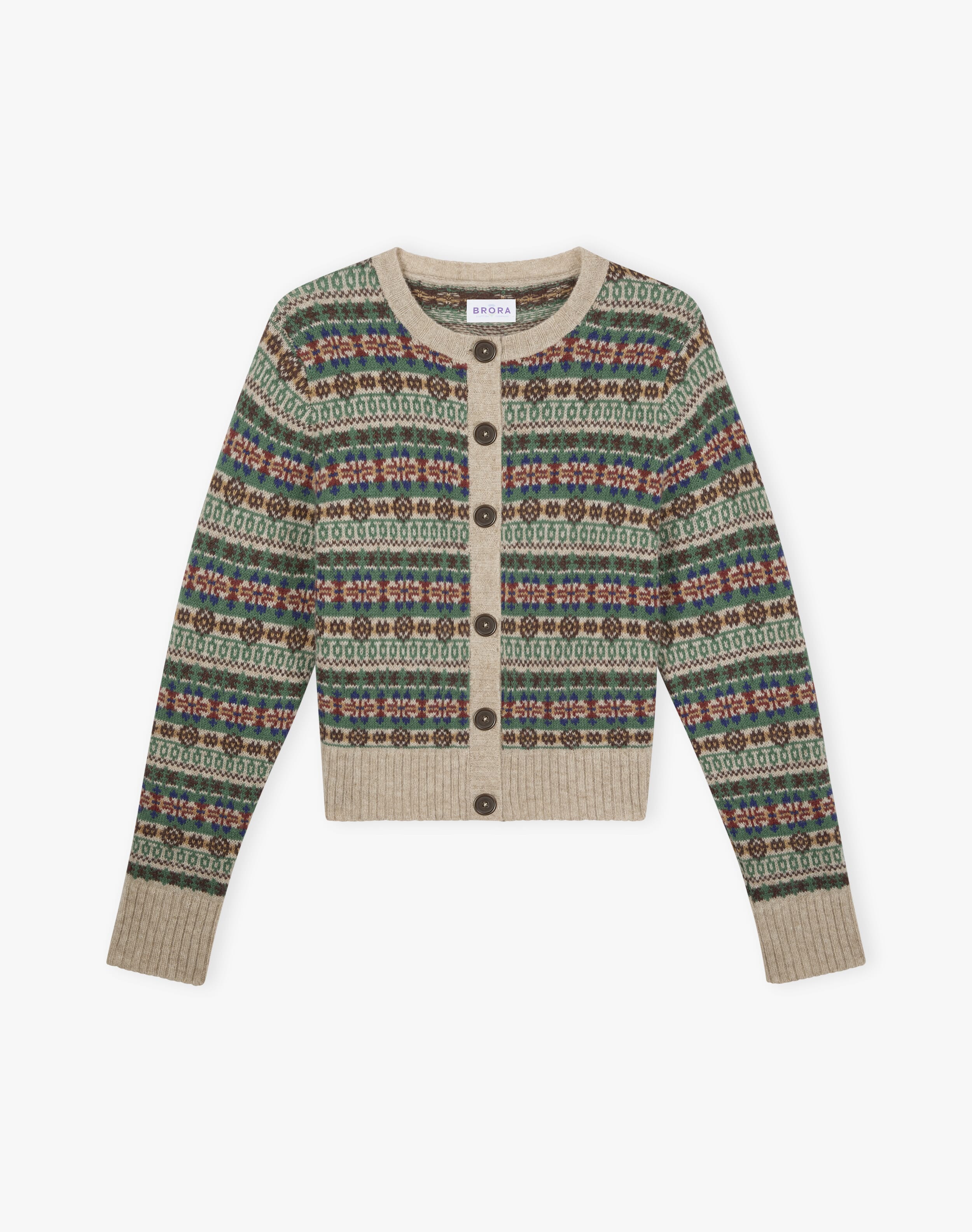 Merino Lambswool Fair Isle Cardigan