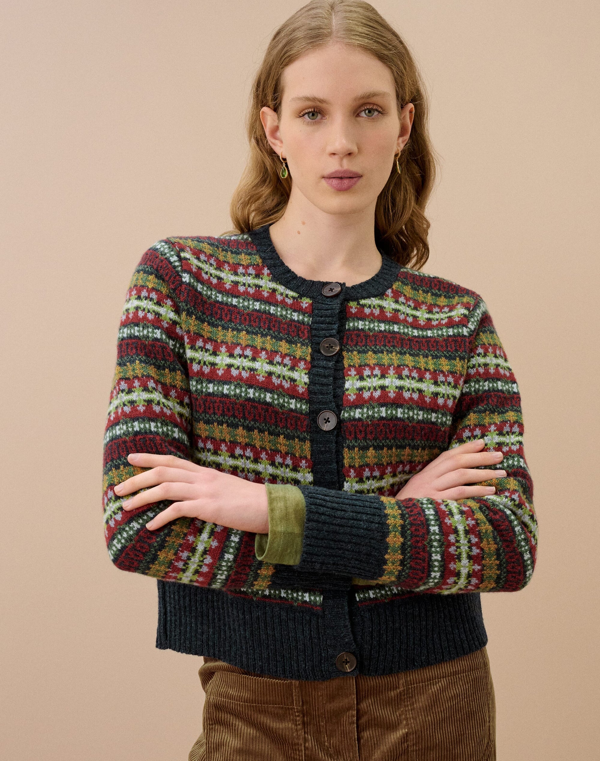 Merino Lambswool Fair Isle Cardigan