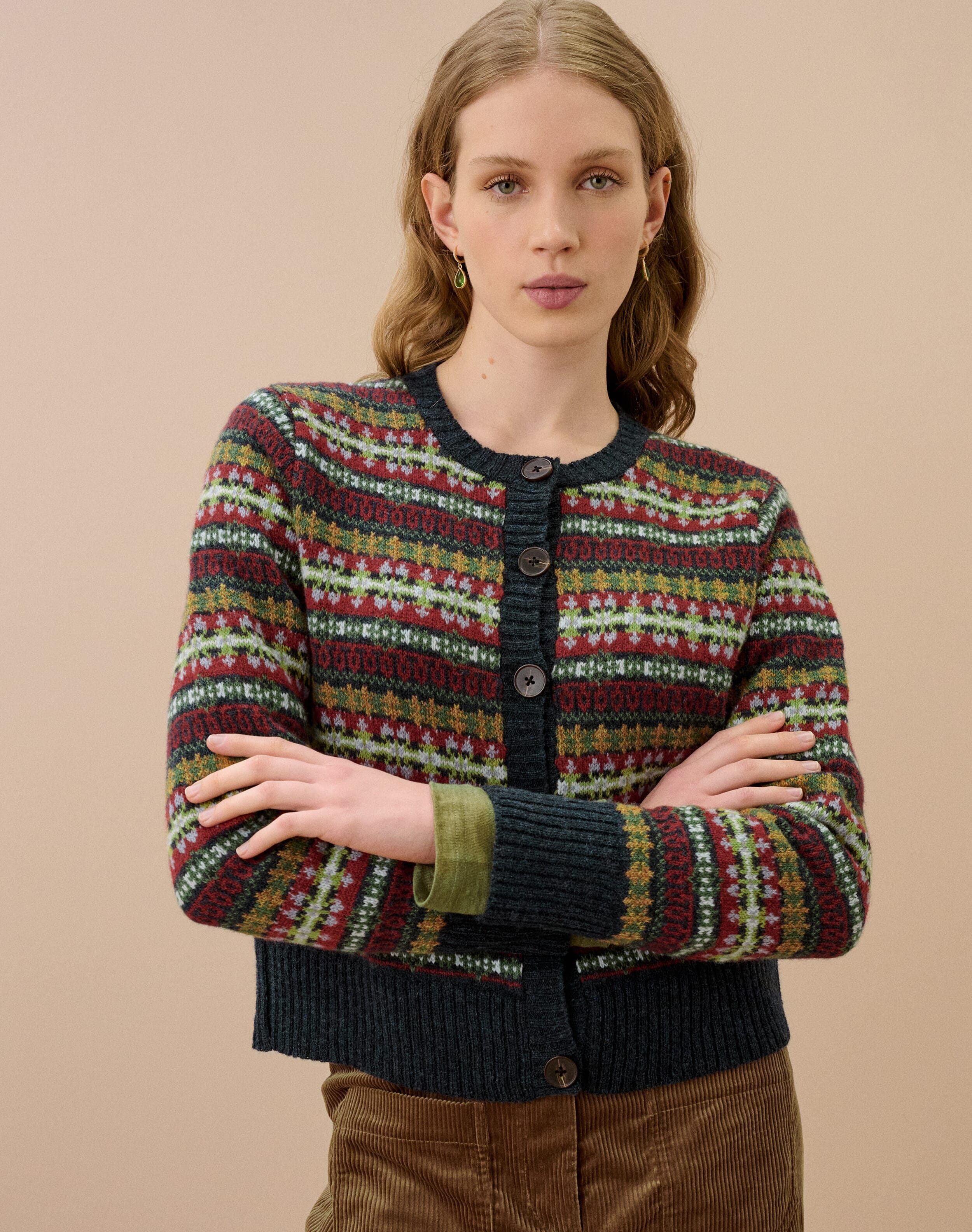 Merino Lambswool Fair Isle Cardigan