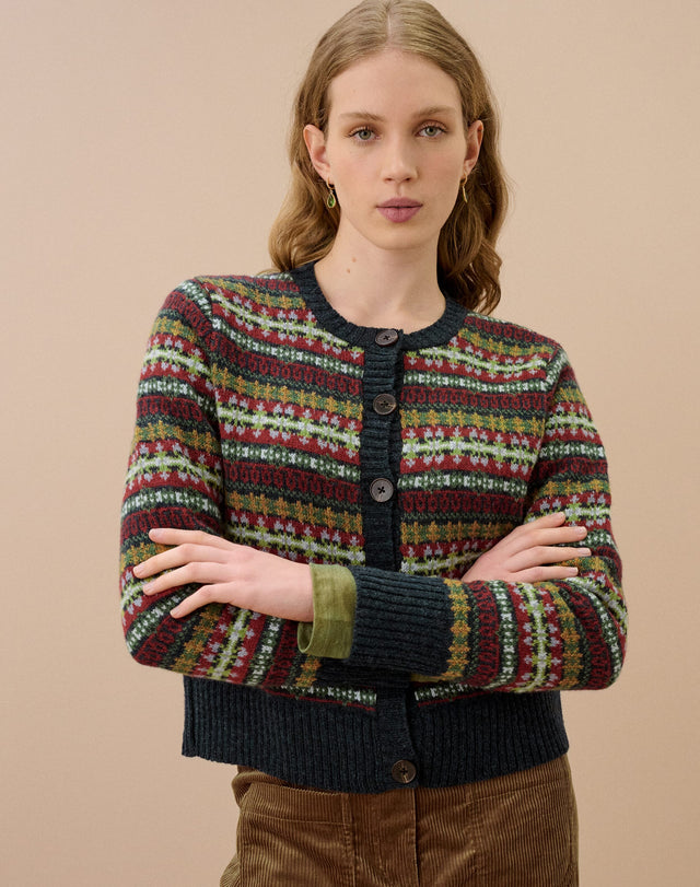 Merino Lambswool Fair Isle Cardigan