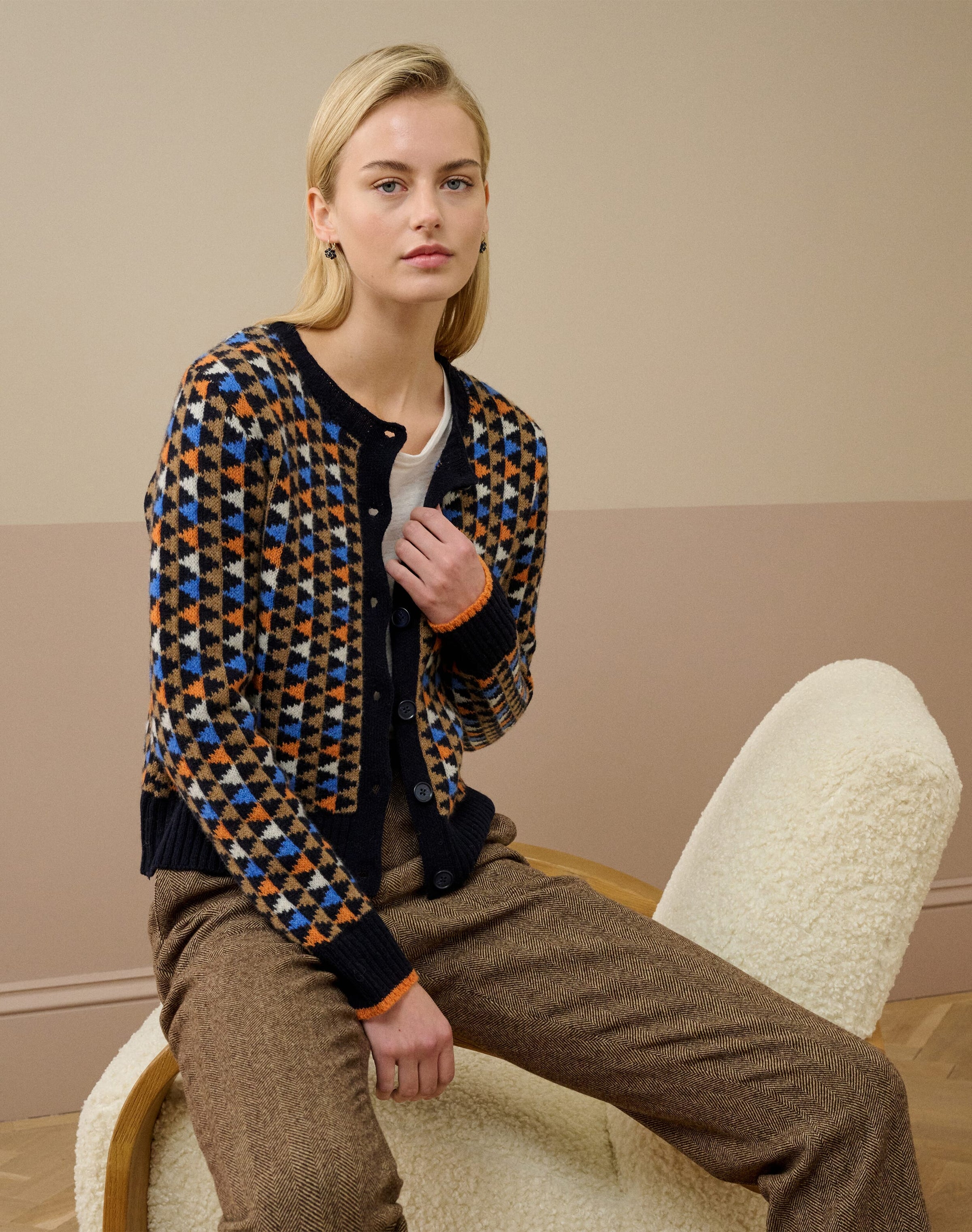 Merino Lambswool Folk Fair Isle Cardigan
