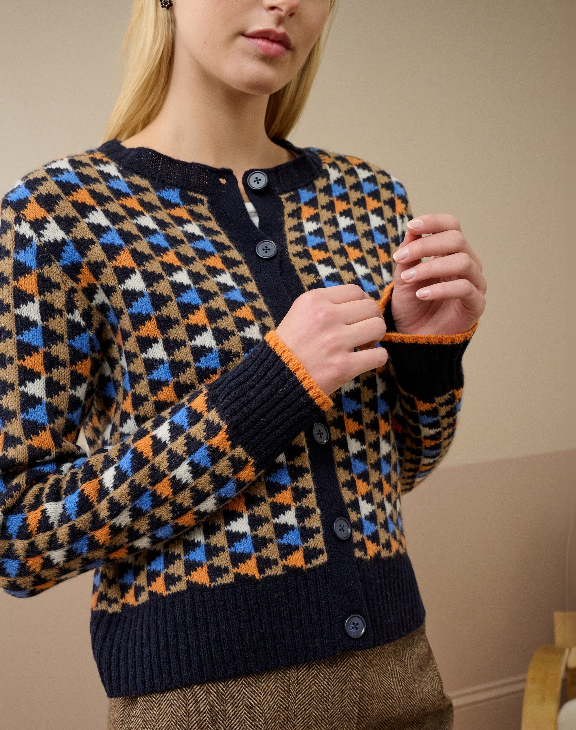 Merino Lambswool Folk Fair Isle Cardigan