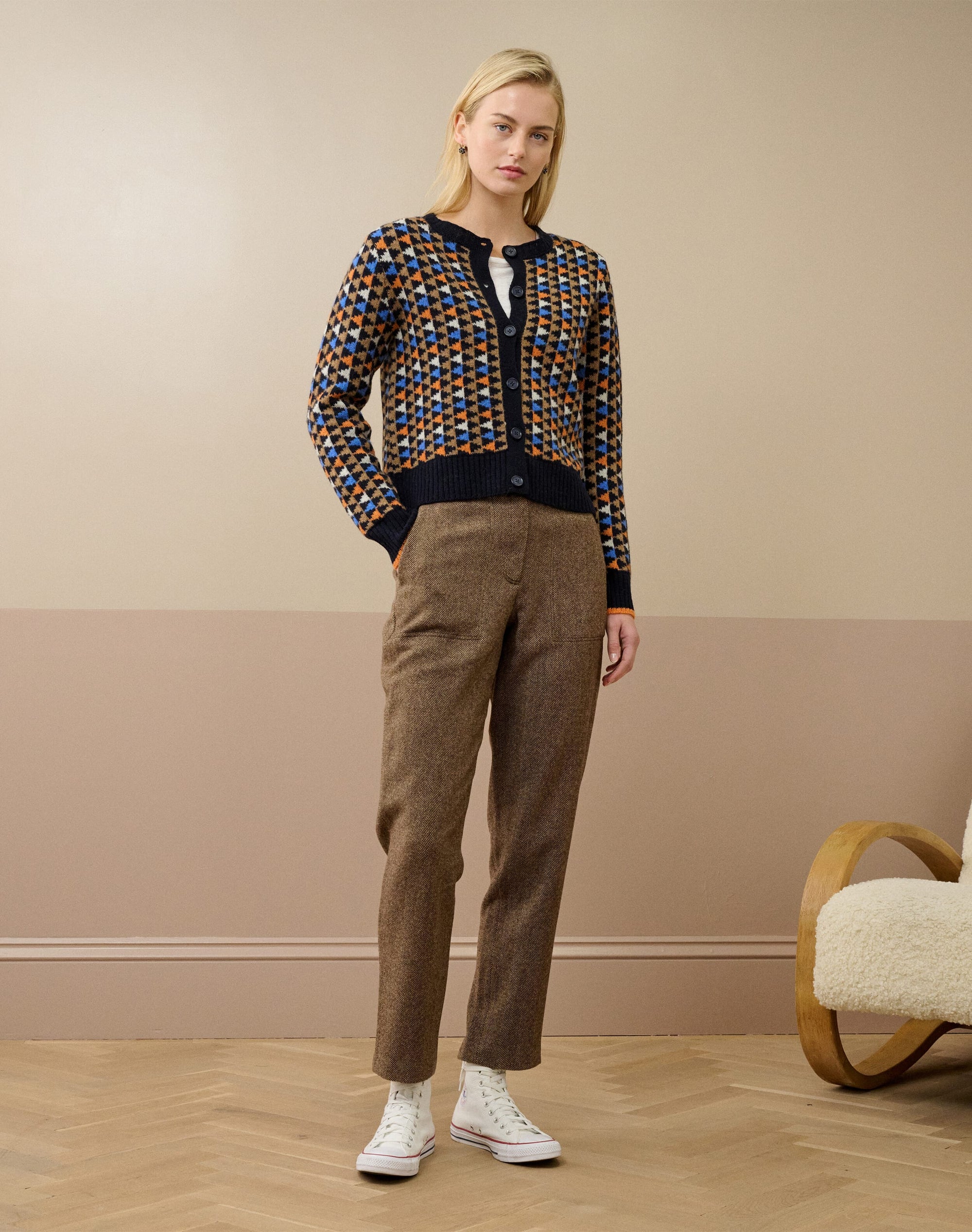 Merino Lambswool Folk Fair Isle Cardigan