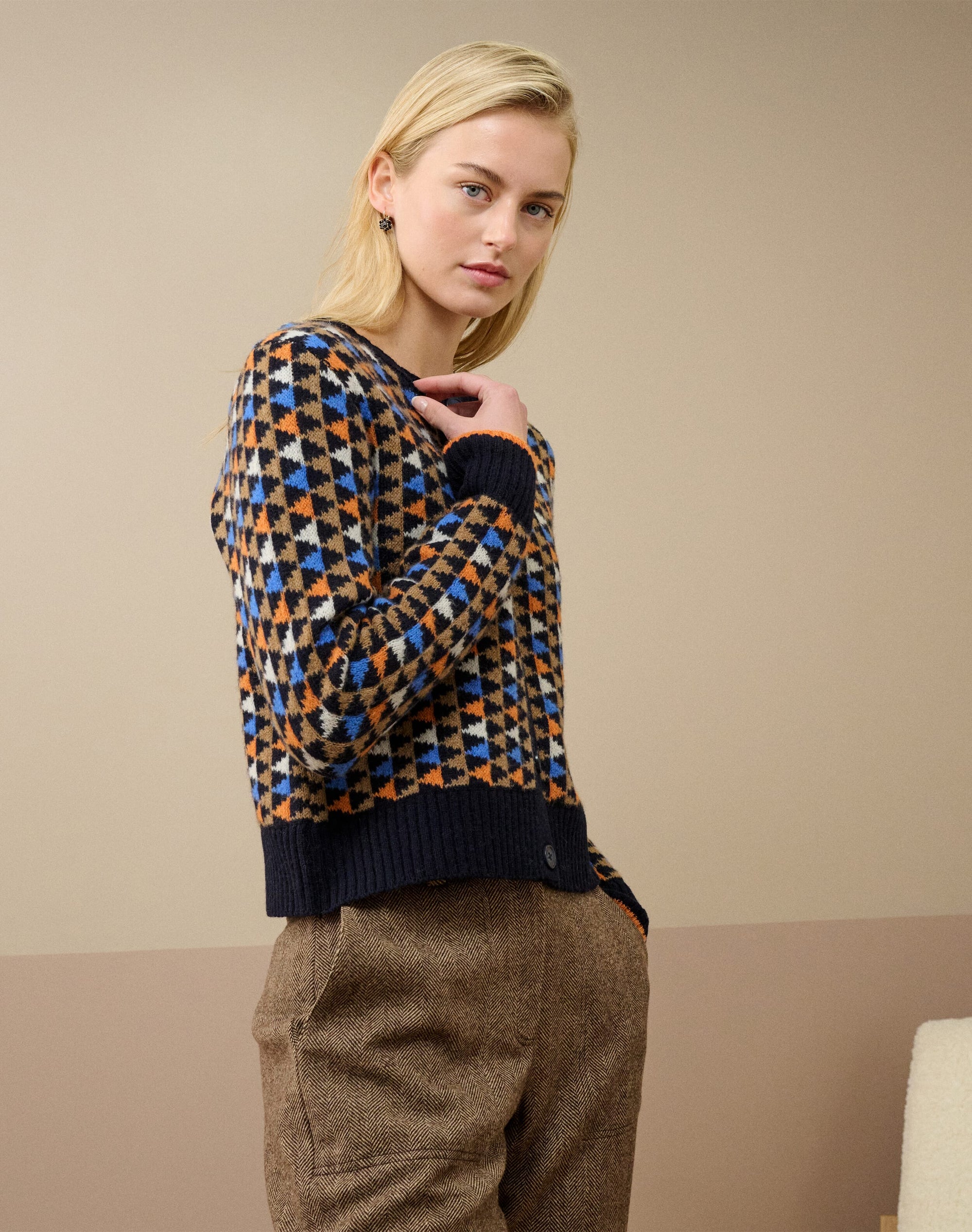 Merino Lambswool Folk Fair Isle Cardigan