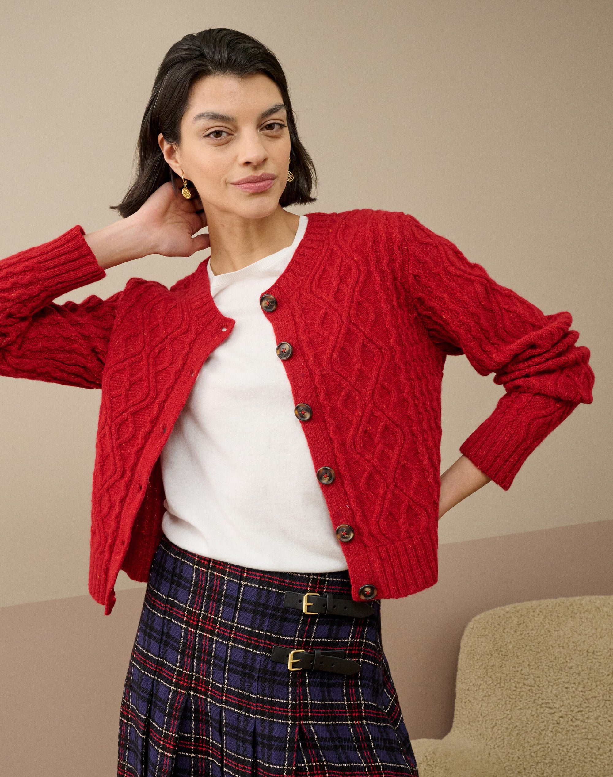 Wool Donegal Aran Cardigan
