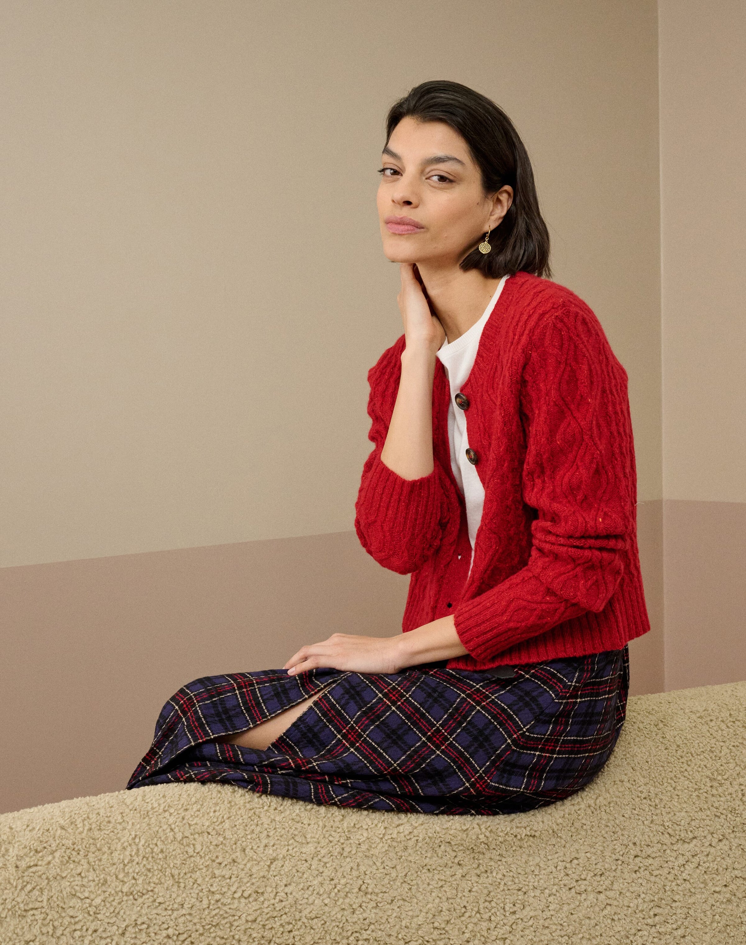 Wool Donegal Aran Cardigan
