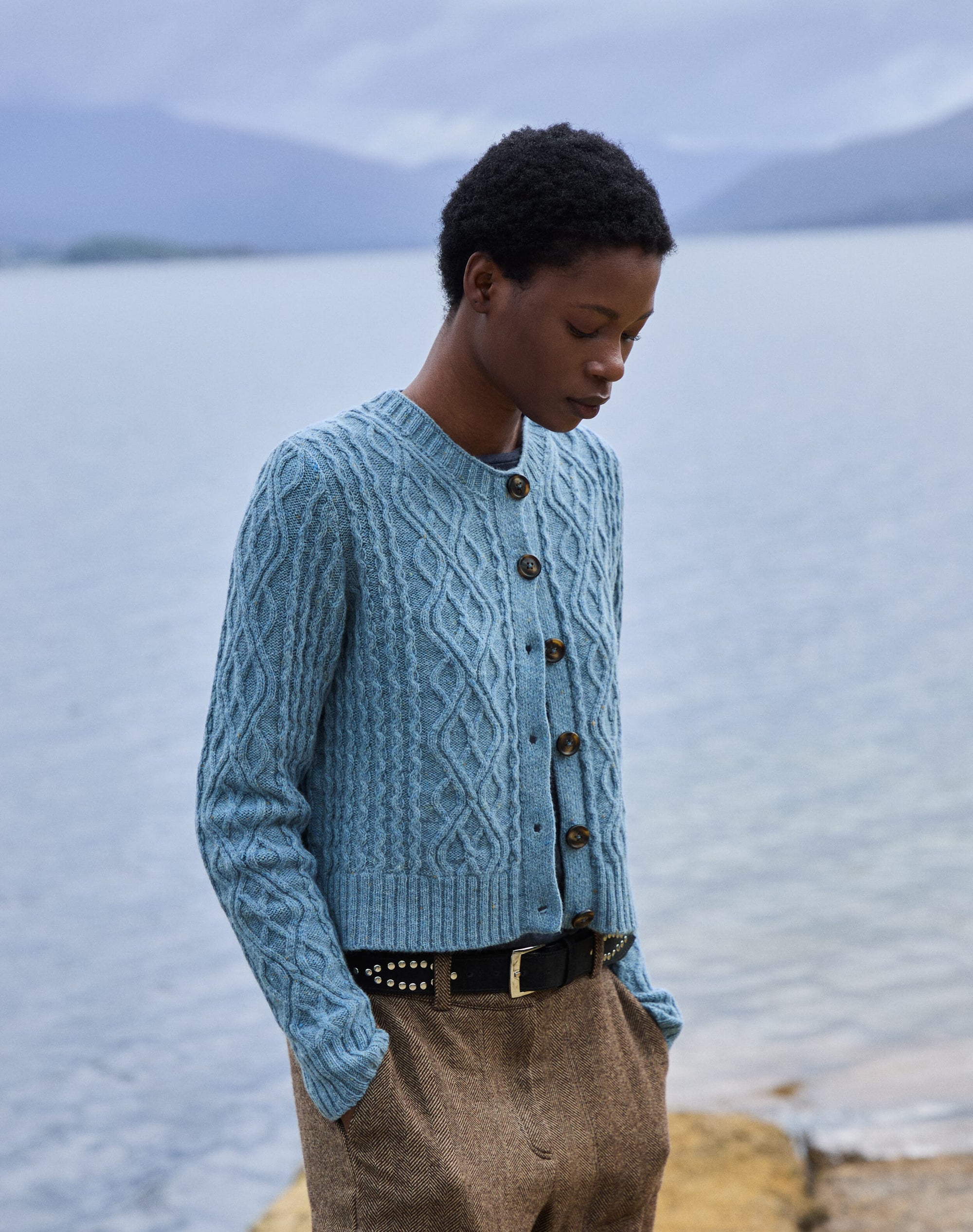 Wool Donegal Aran Cardigan