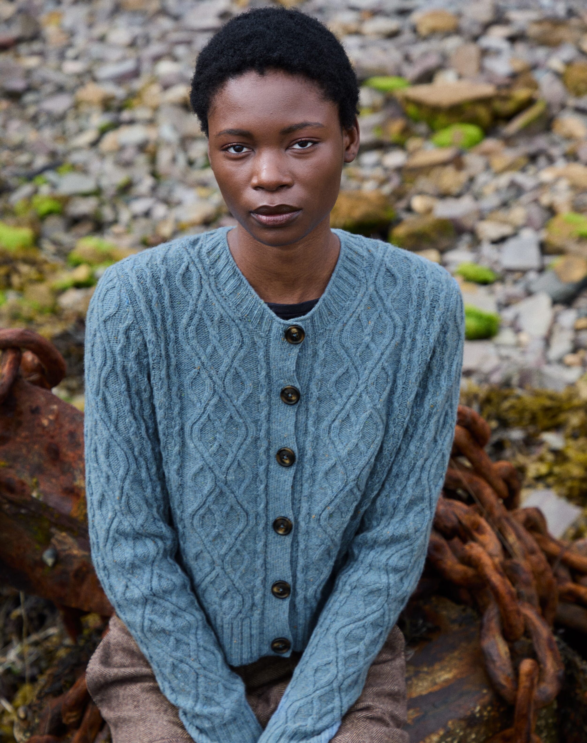 Wool Donegal Aran Cardigan