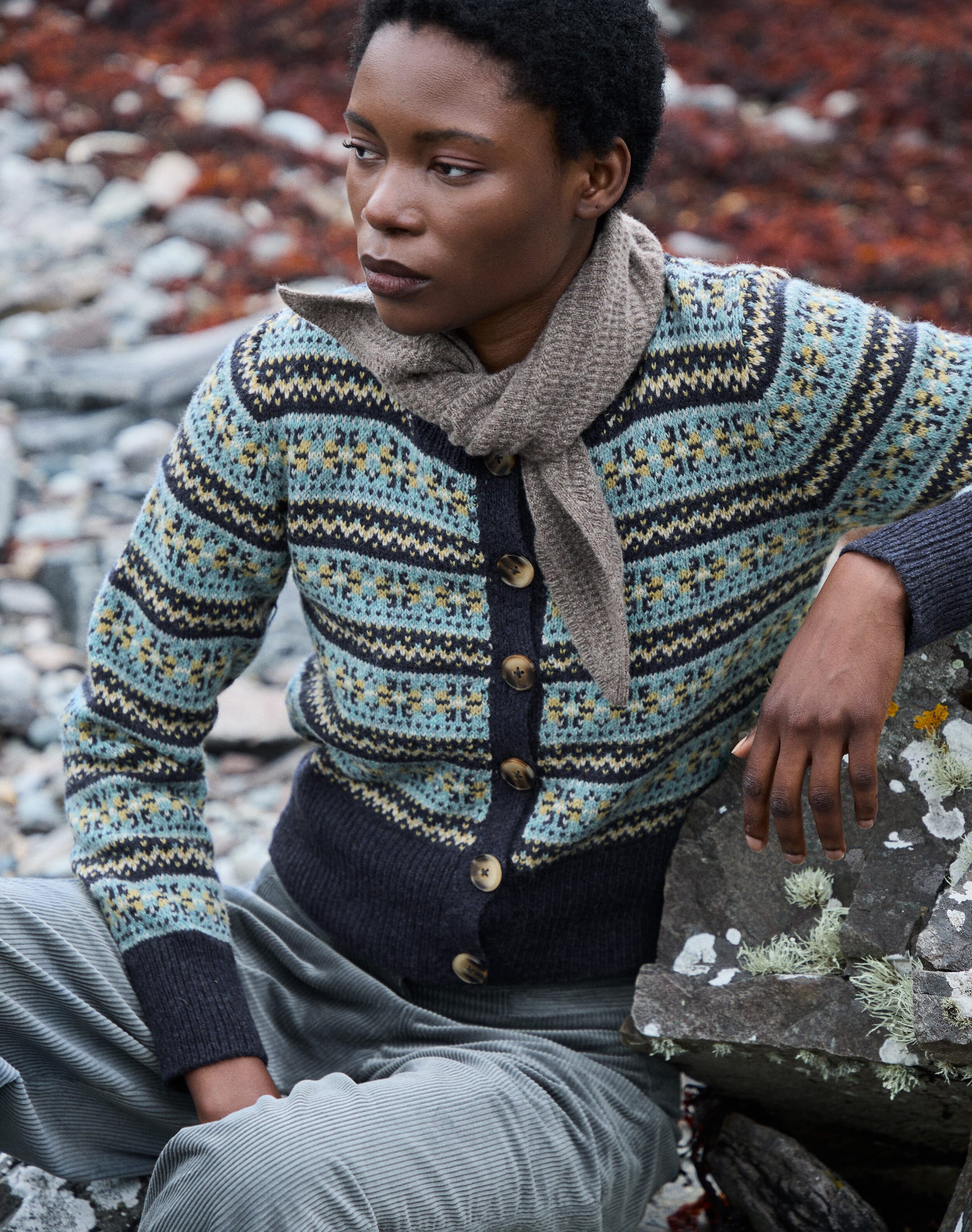 Wool Fair Isle Cardigan