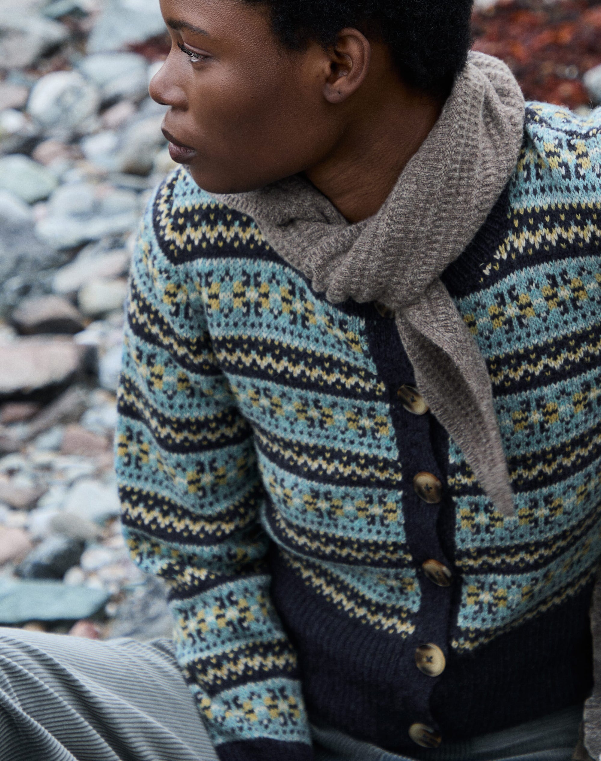 Wool Fair Isle Cardigan