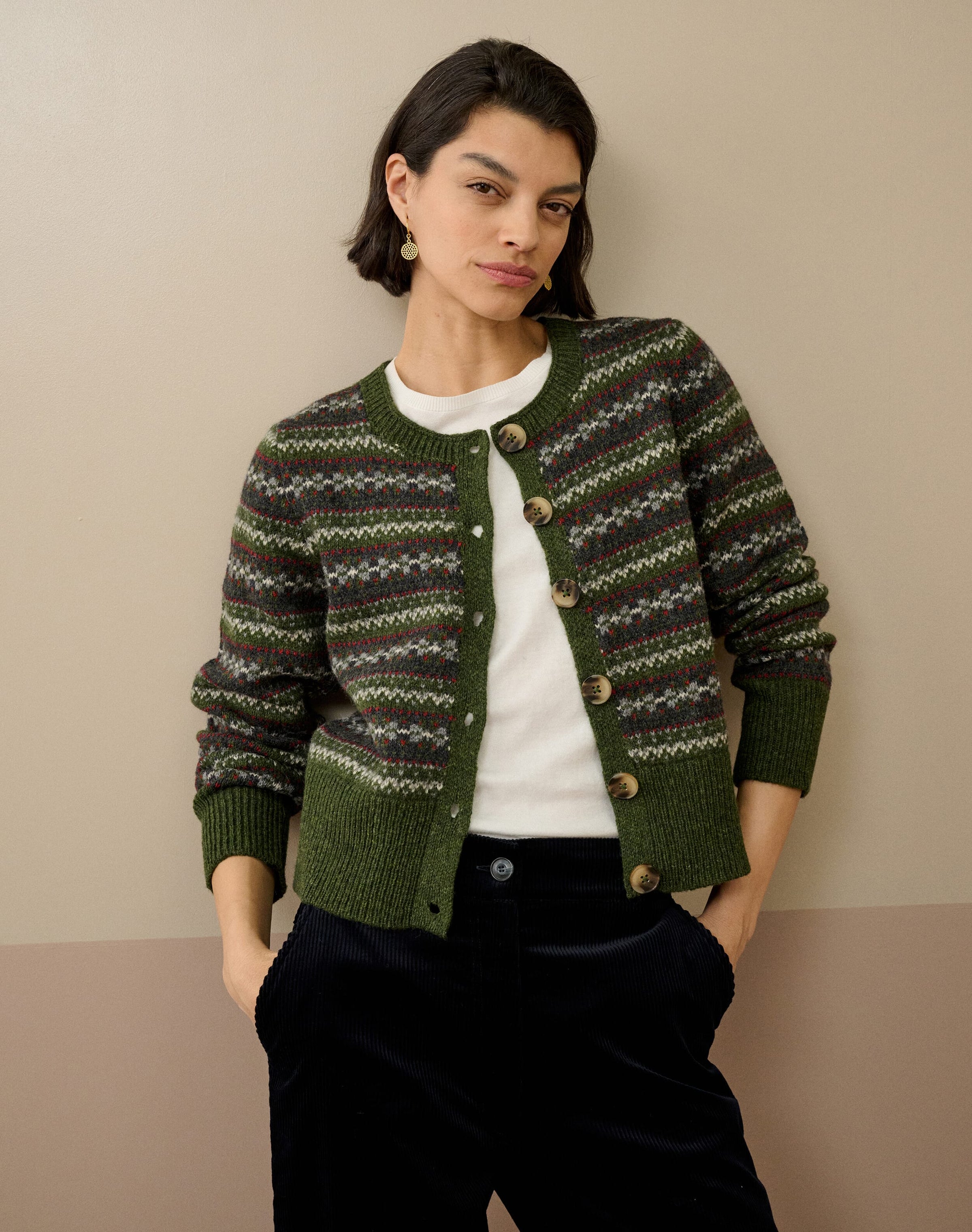 Wool Fair Isle Cardigan