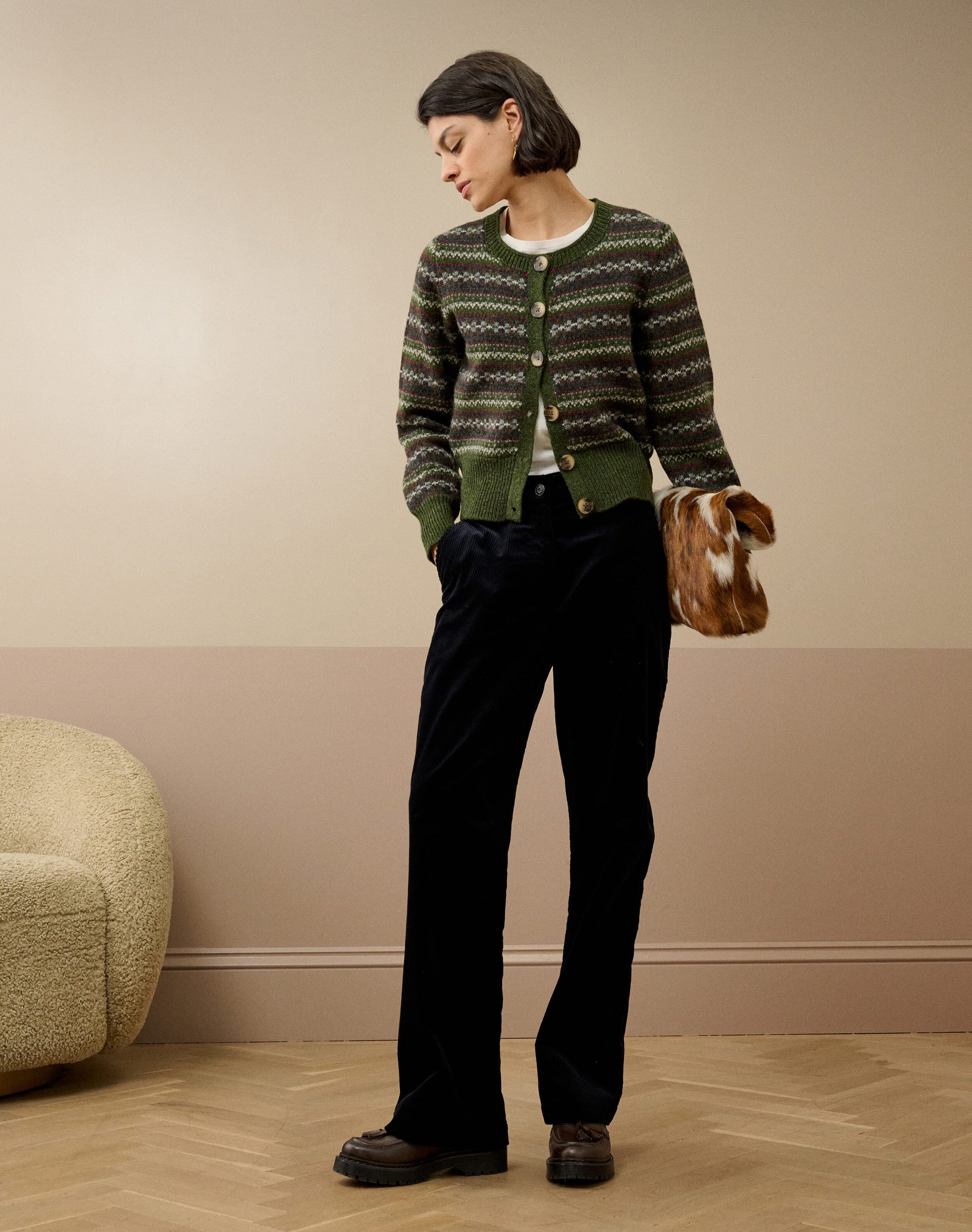 Wool Fair Isle Cardigan