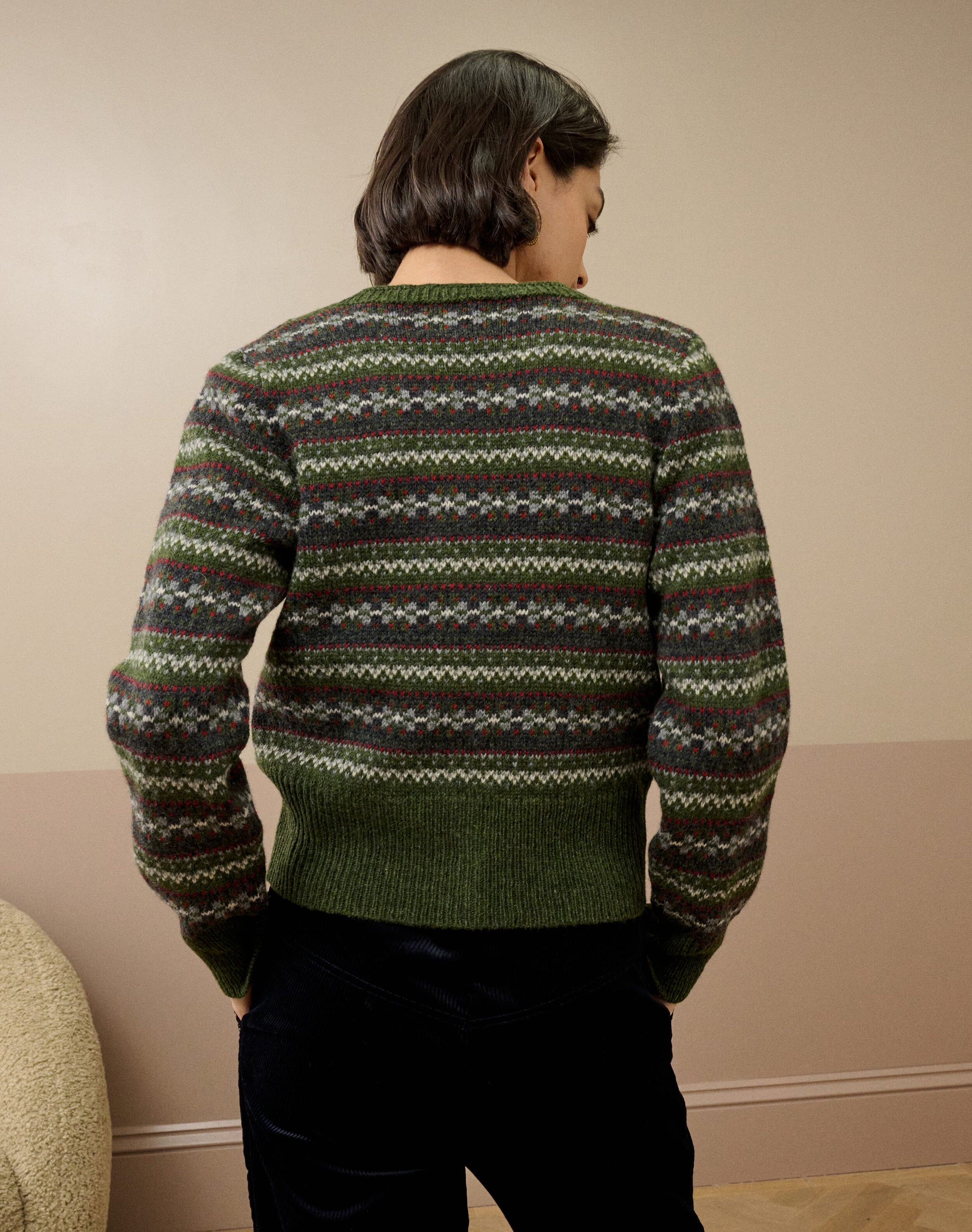 Wool Fair Isle Cardigan