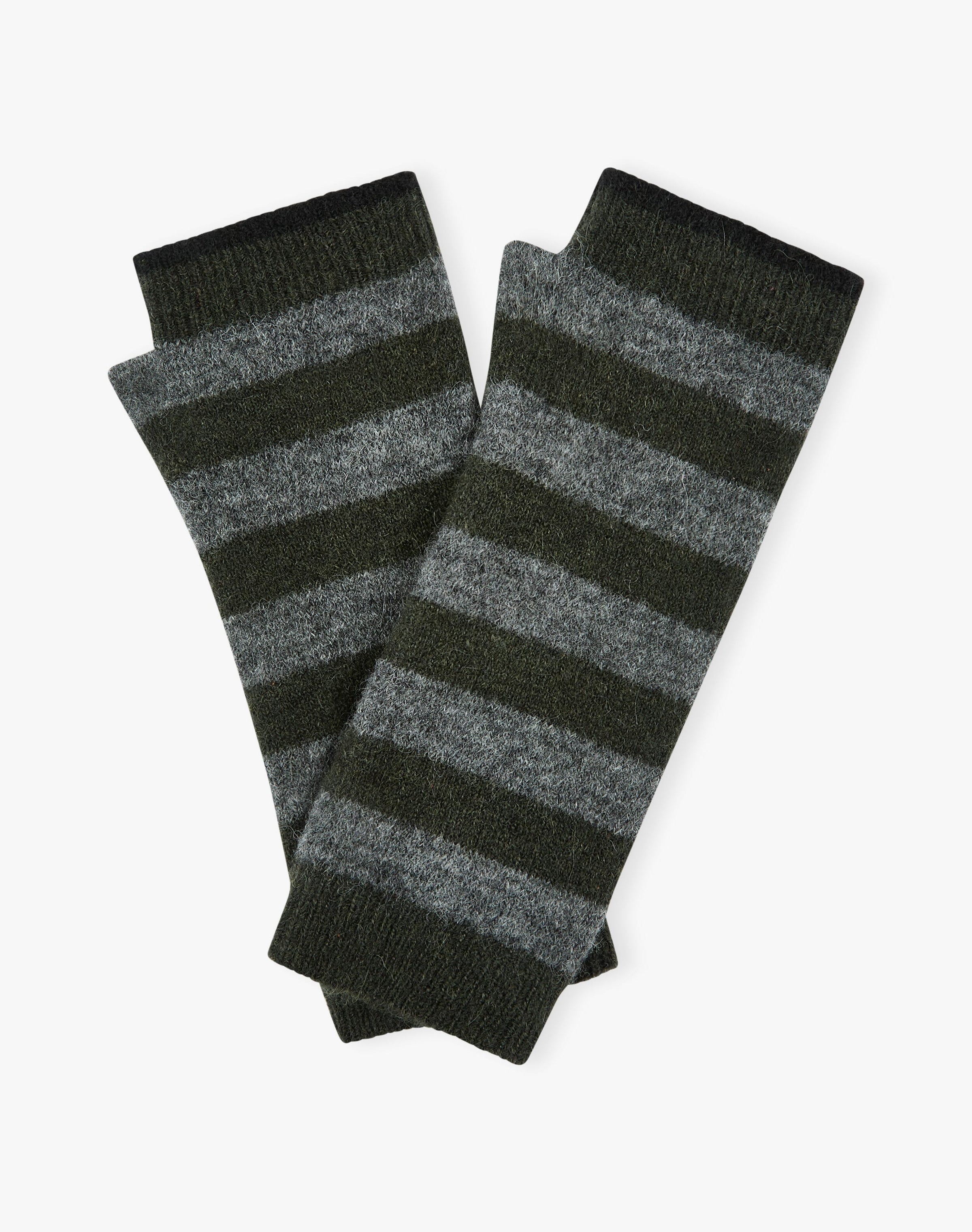 Alpaca Stripy Wristwarmers