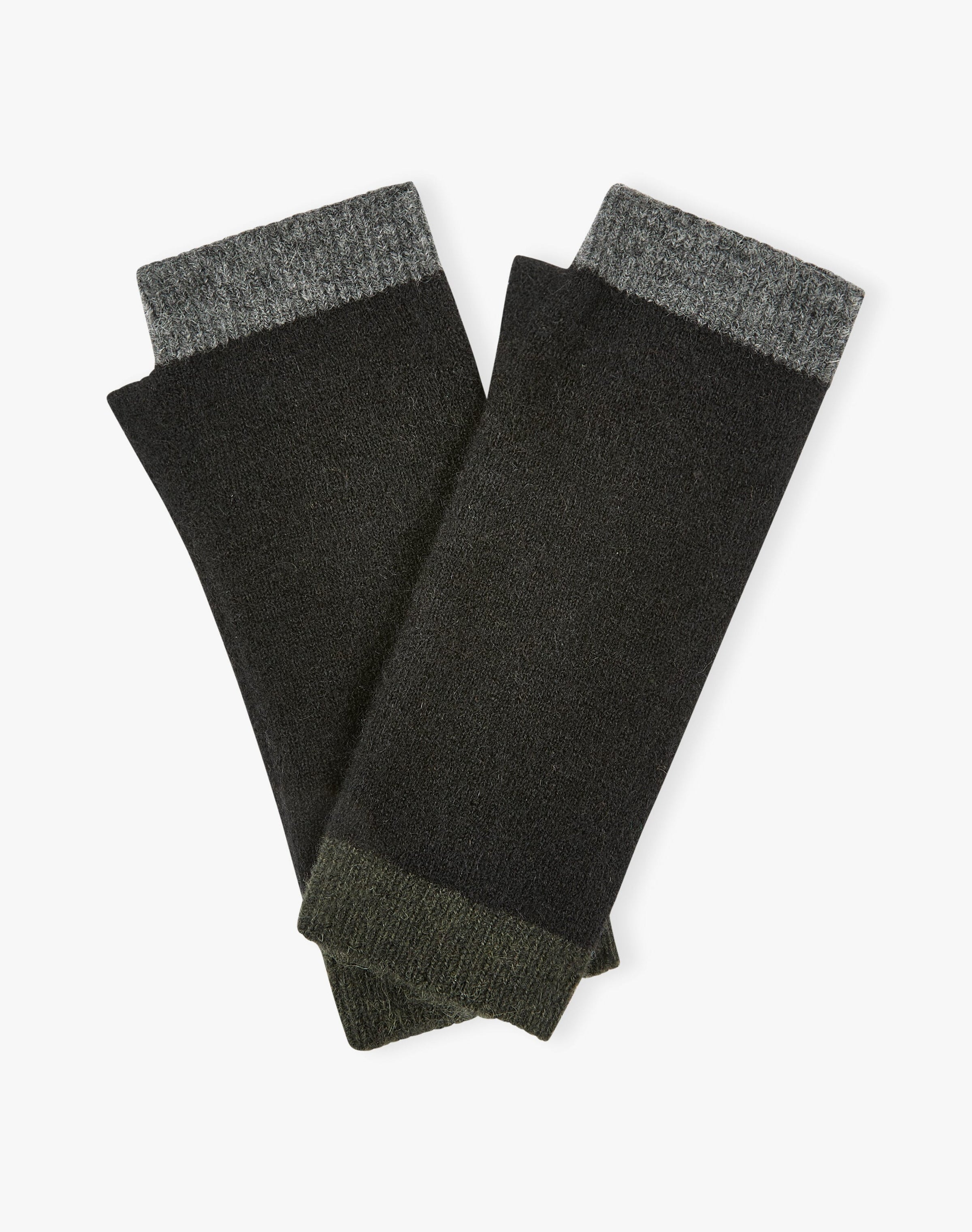 Alpaca Colour Block Wristwarmers