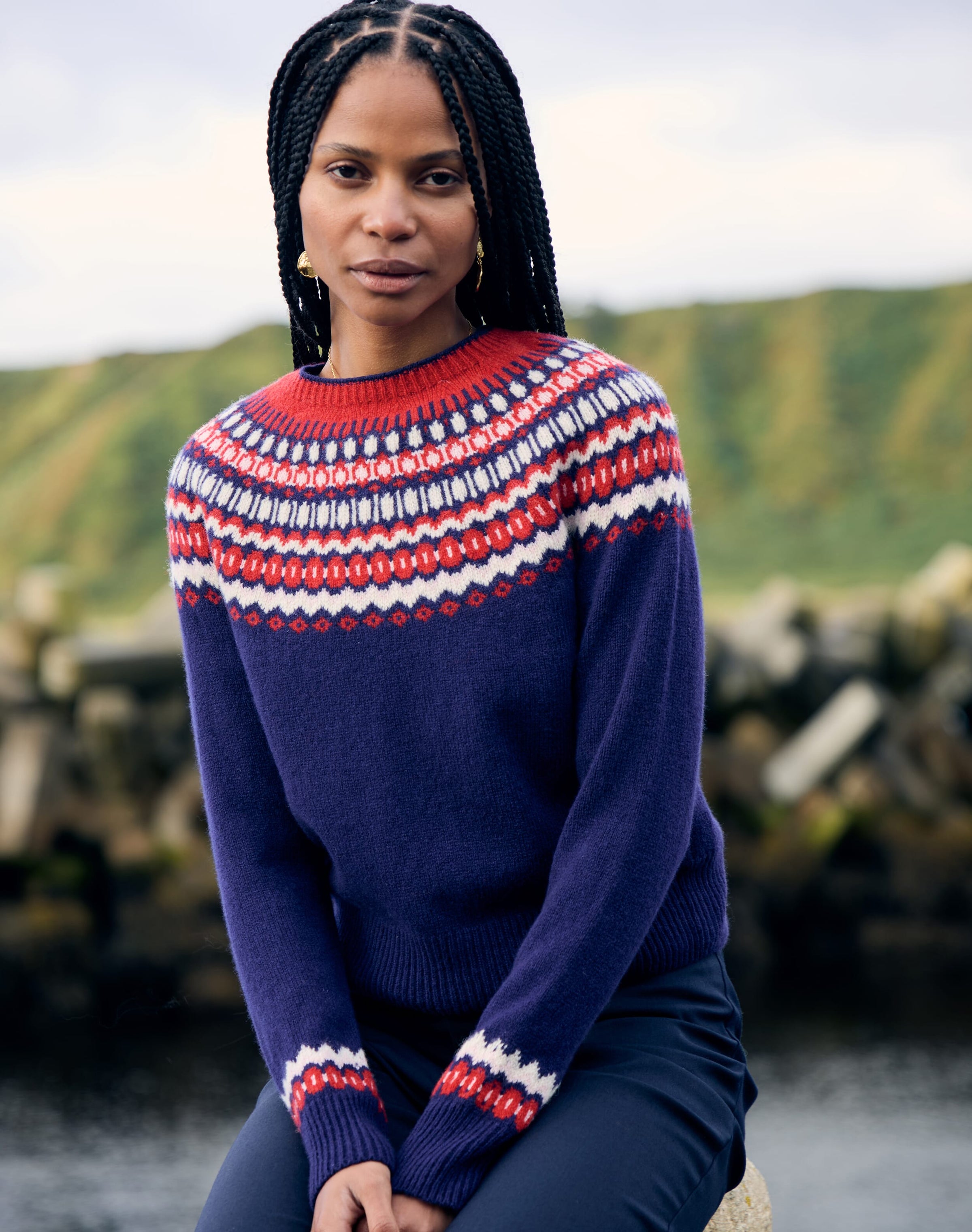 Supersoft Lambswool Fair Isle Yoke Jumper