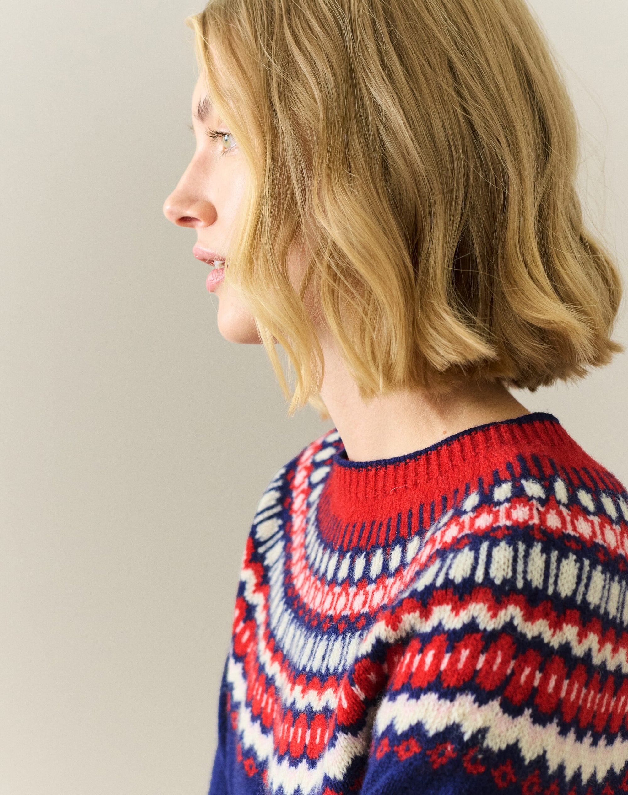 Supersoft Lambswool Fair Isle Yoke Jumper