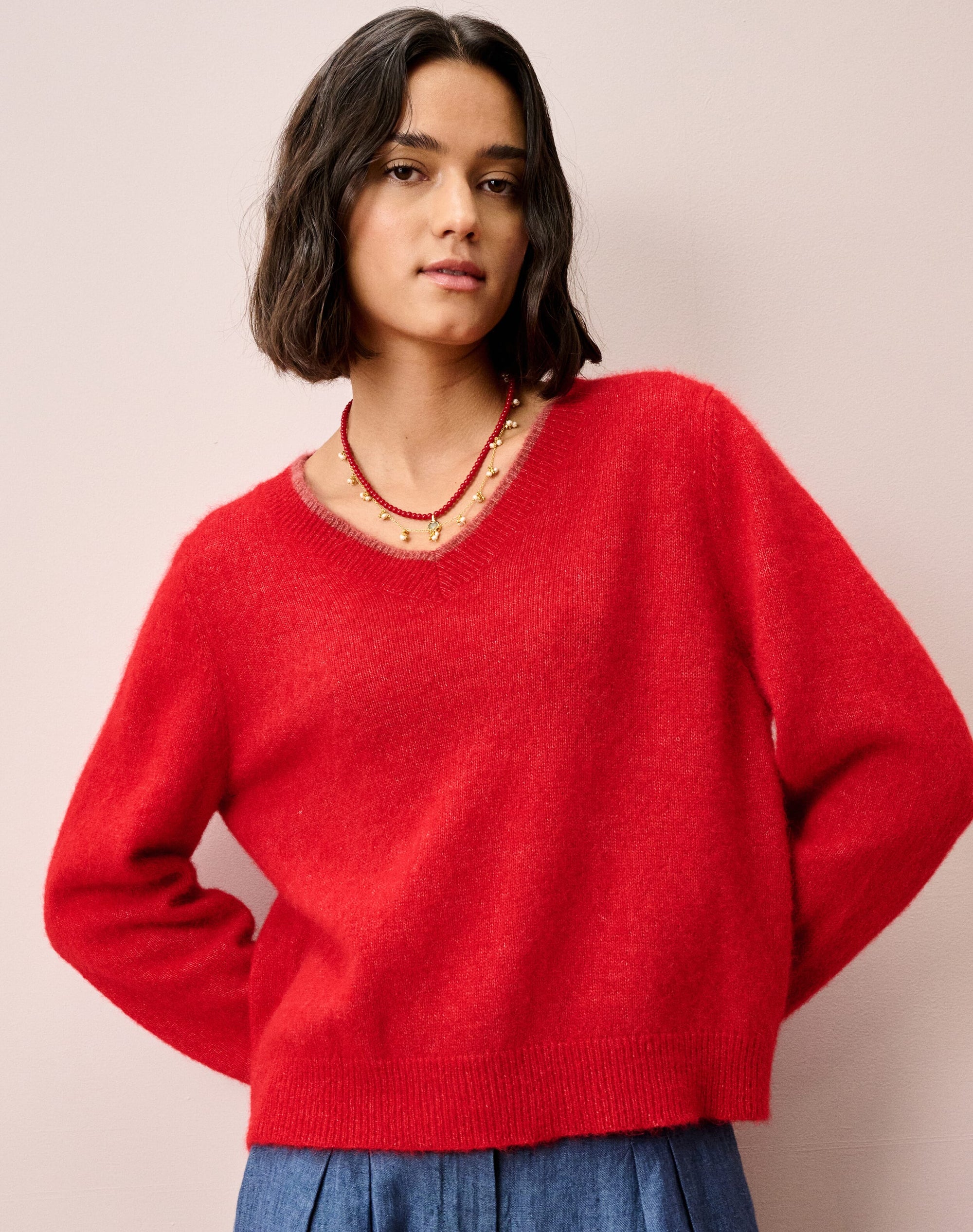 Alpaca V Neck Jumper