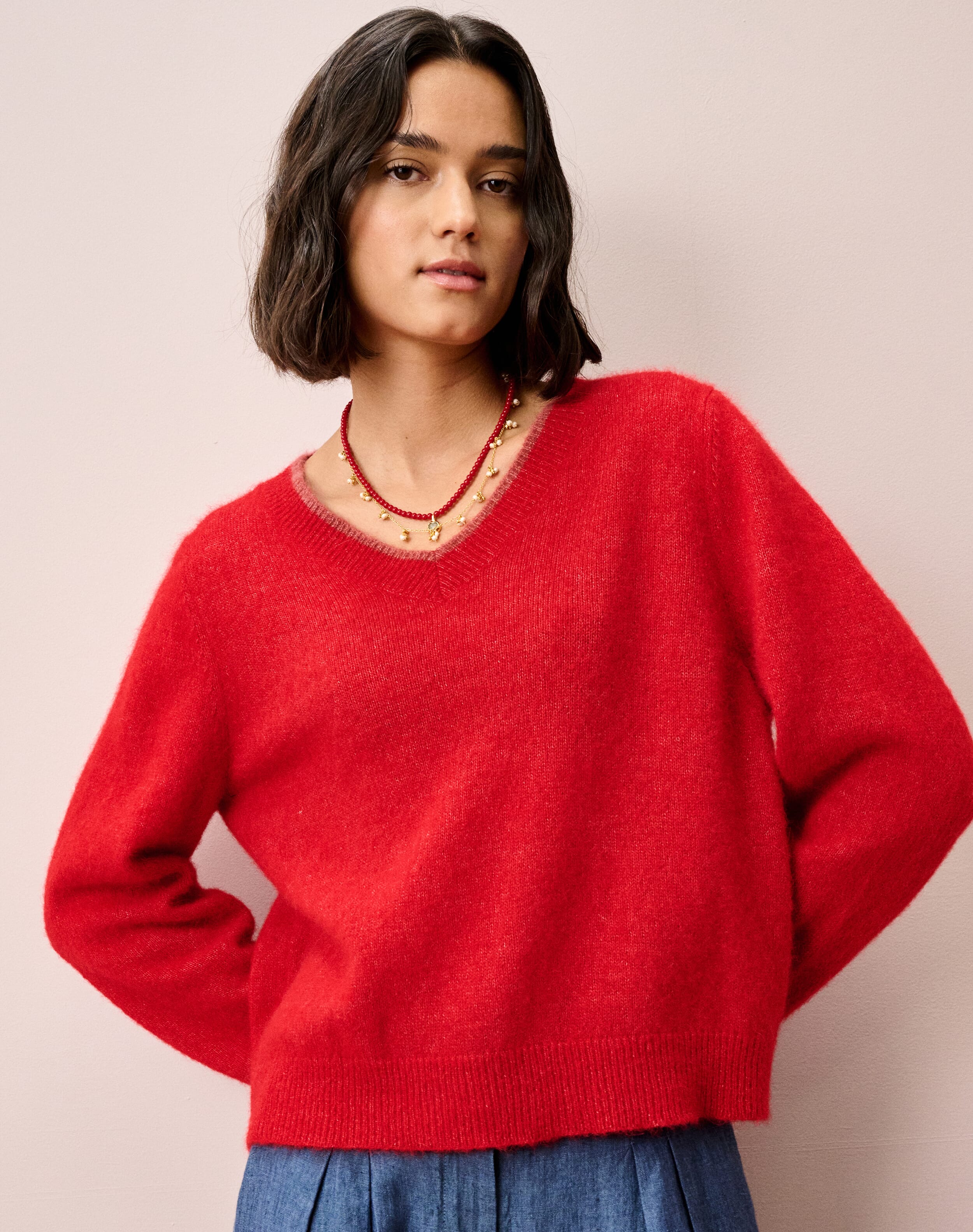 Alpaca V Neck Jumper