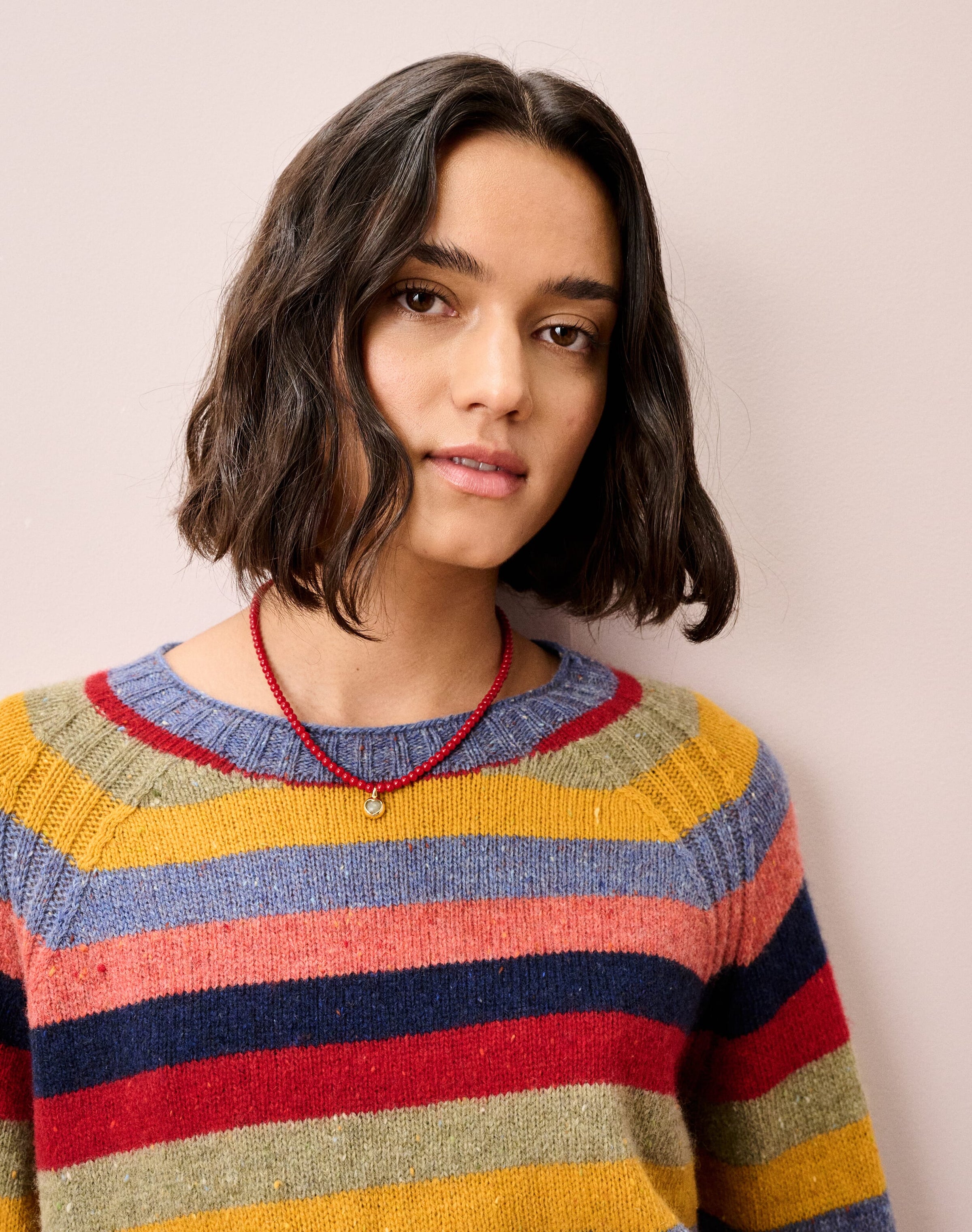Wool Donegal Stripy Jumper