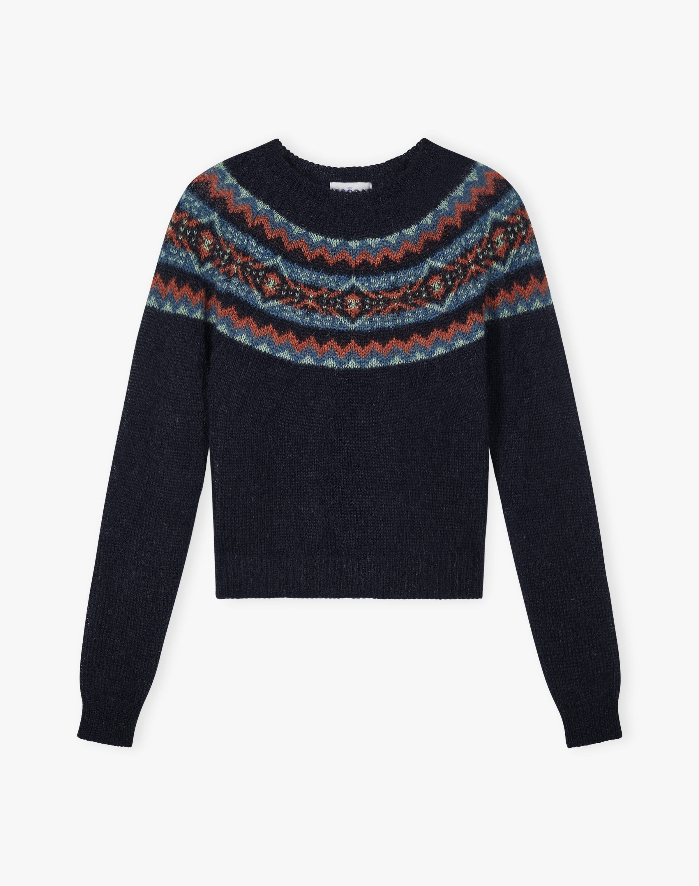 Mohair Fair Isle Yoke Jumper