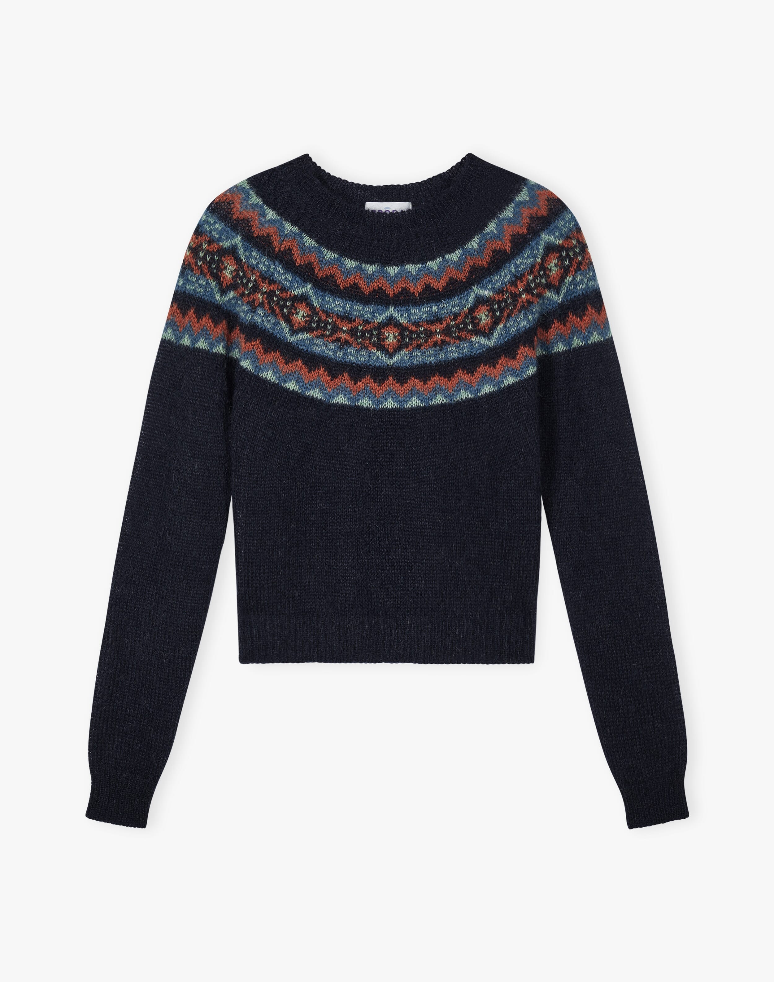 Mohair Fair Isle Yoke Jumper
