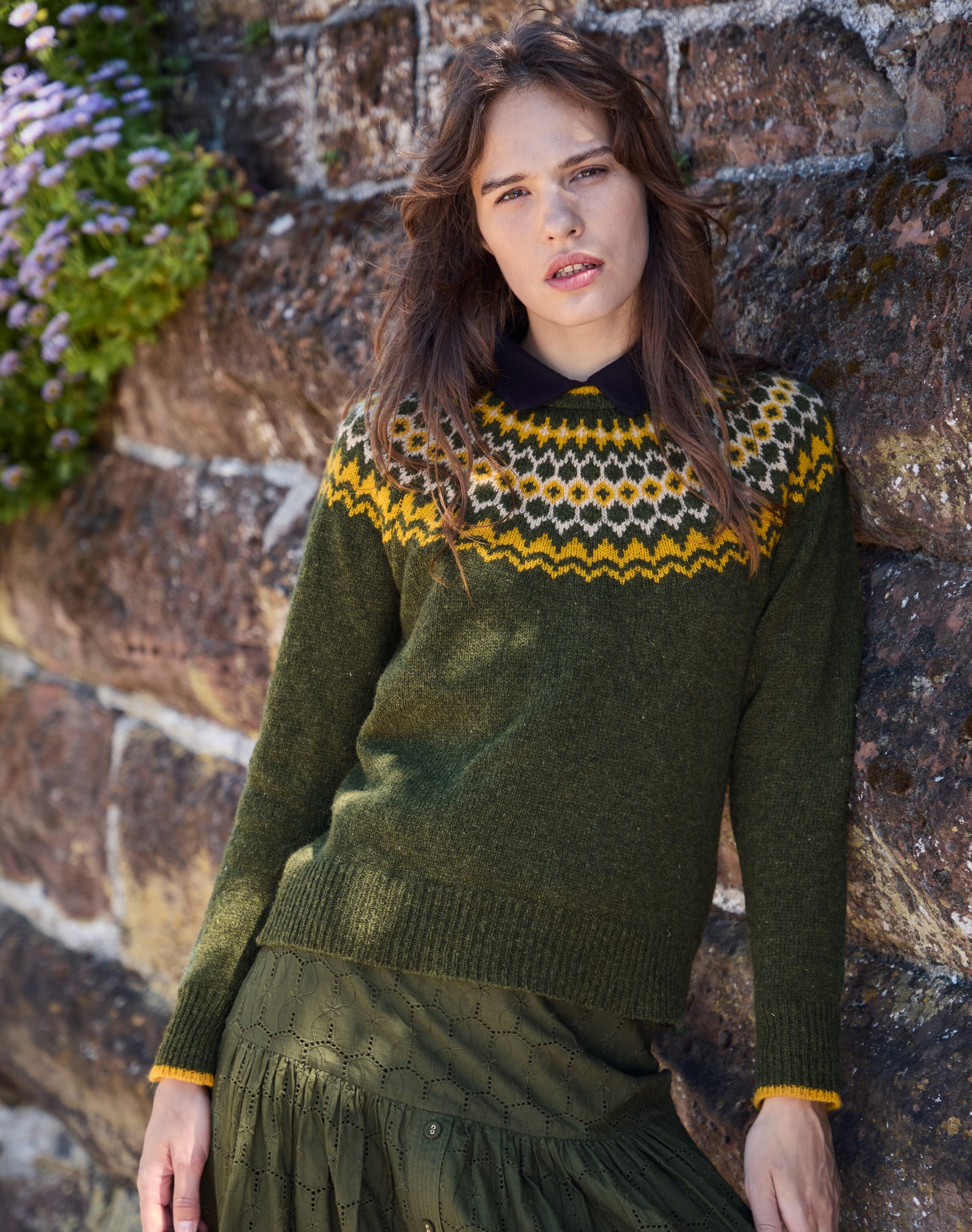 Wool Fair Isle Yoke Jumper