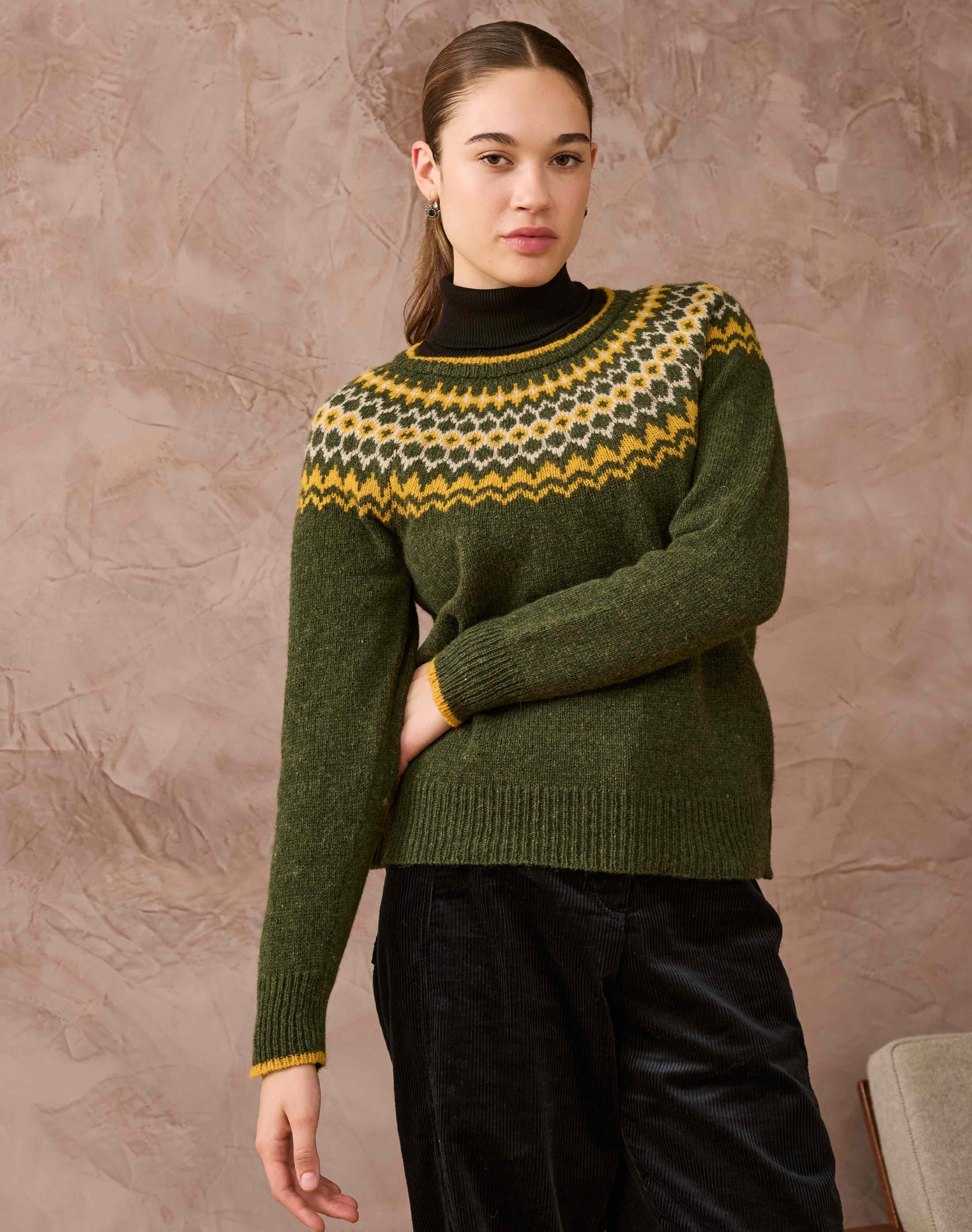 Wool Fair Isle Yoke Jumper