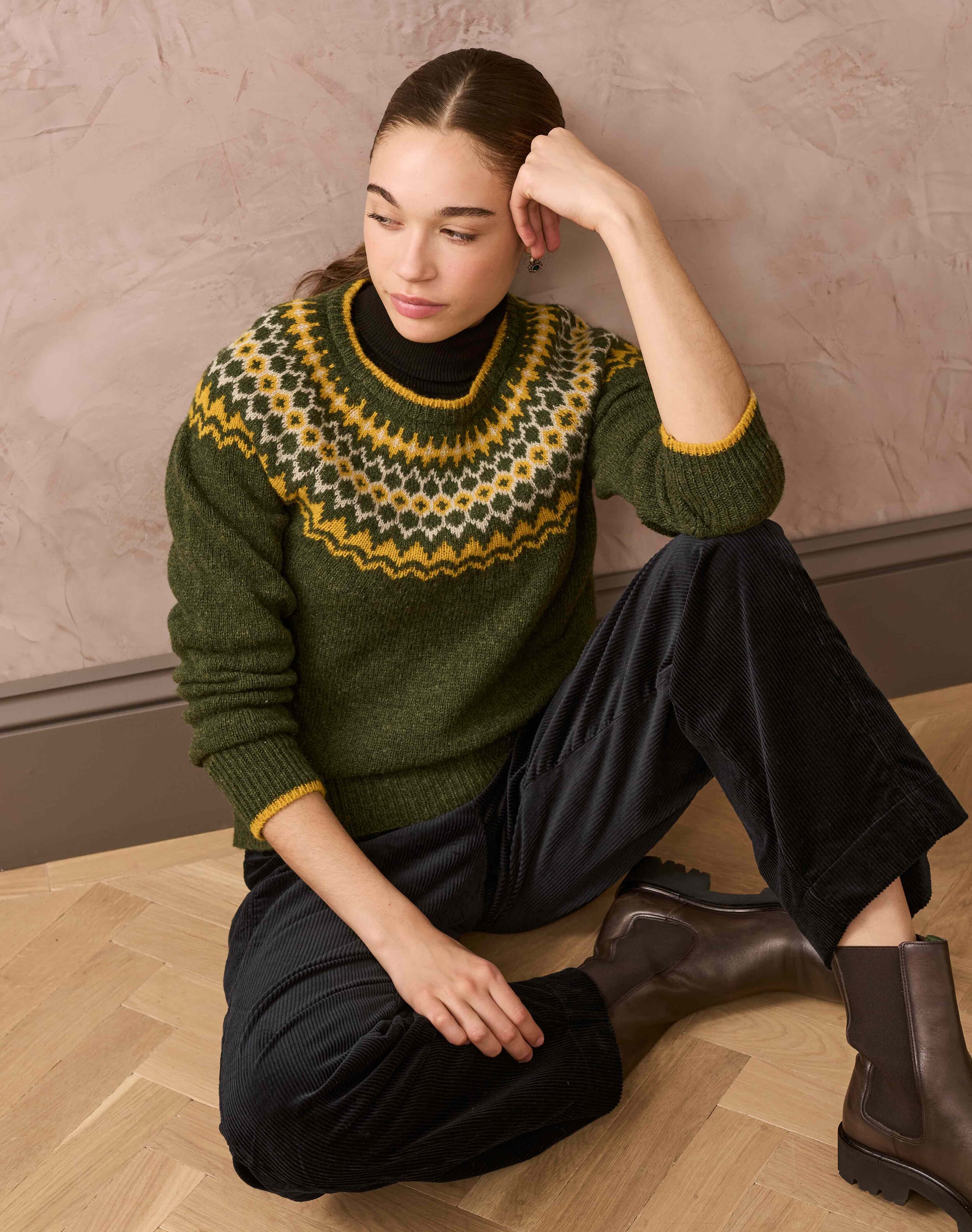 Wool Fair Isle Yoke Jumper