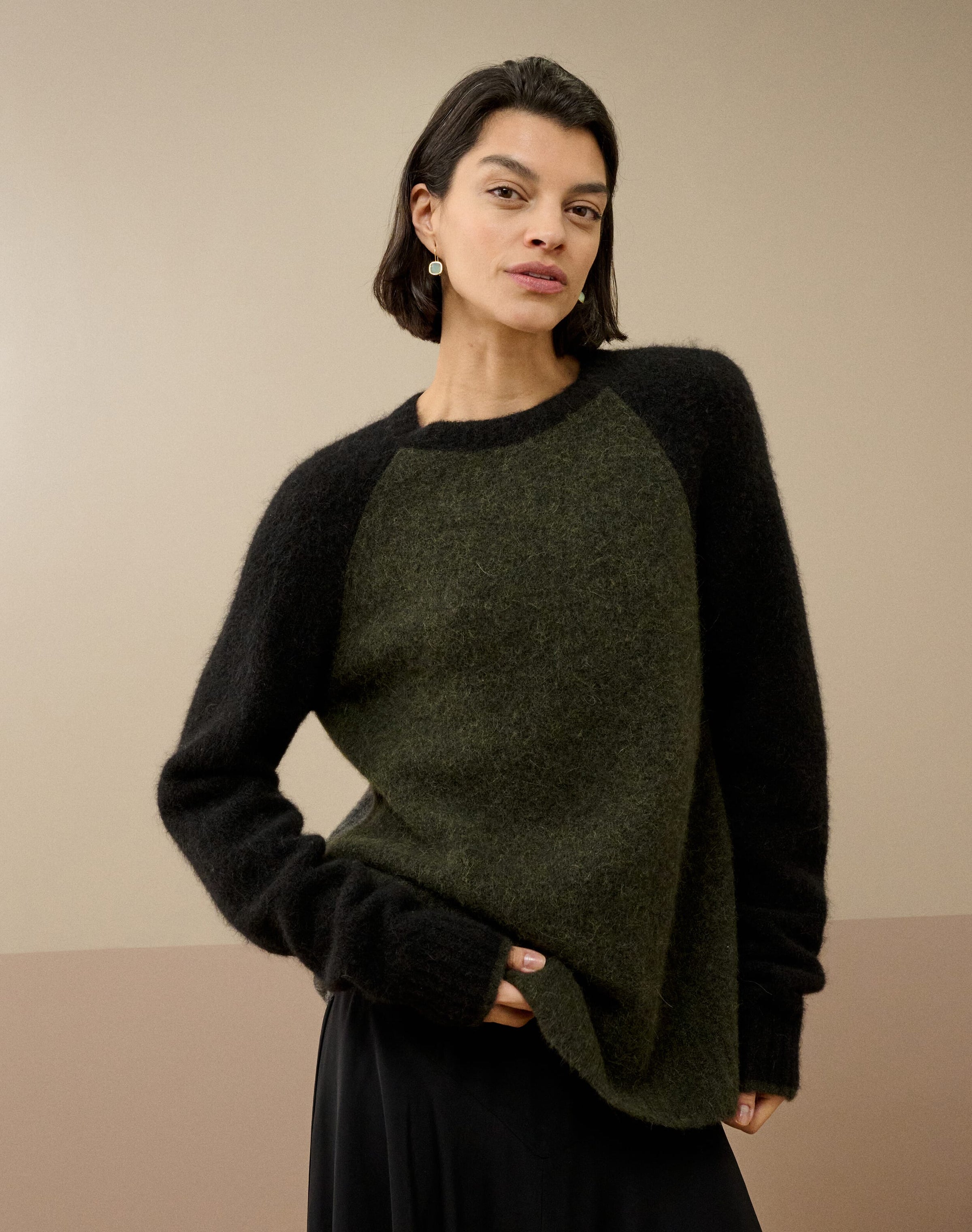 Alpaca Colour Block Jumper