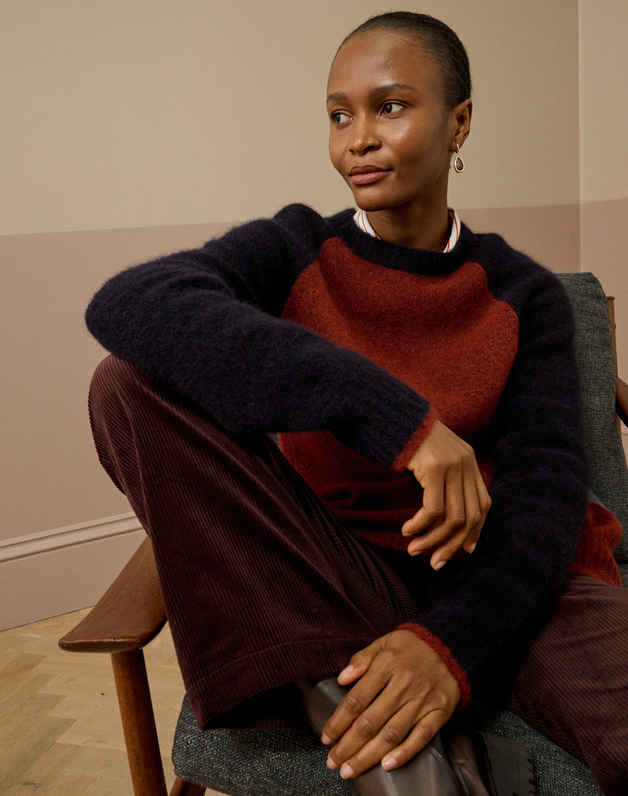 Alpaca Colour Block Jumper