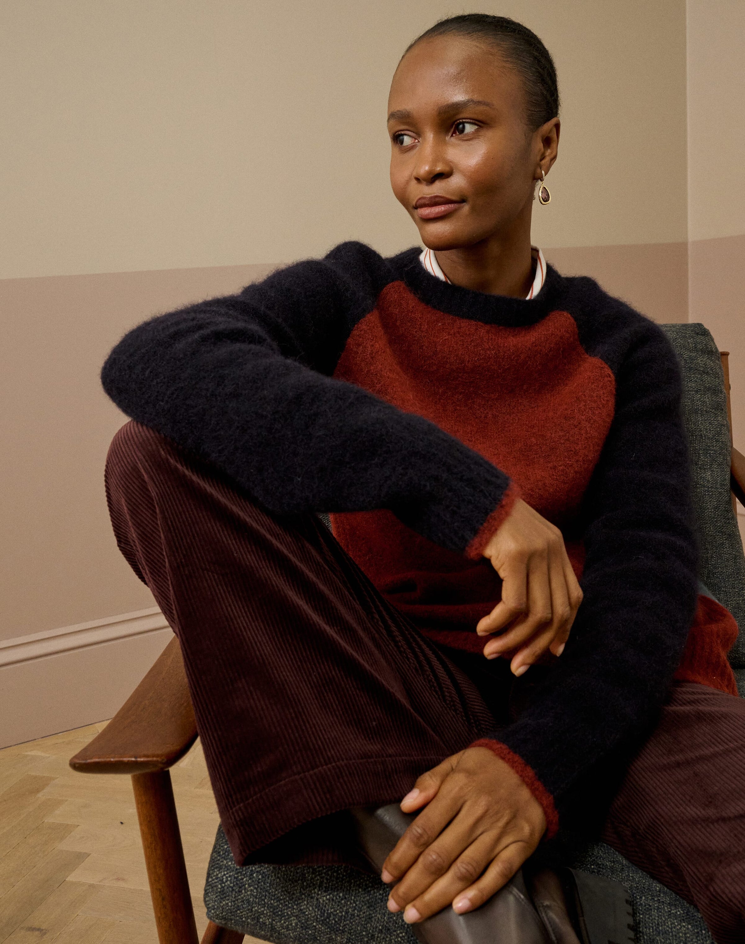 Alpaca Colour Block Jumper