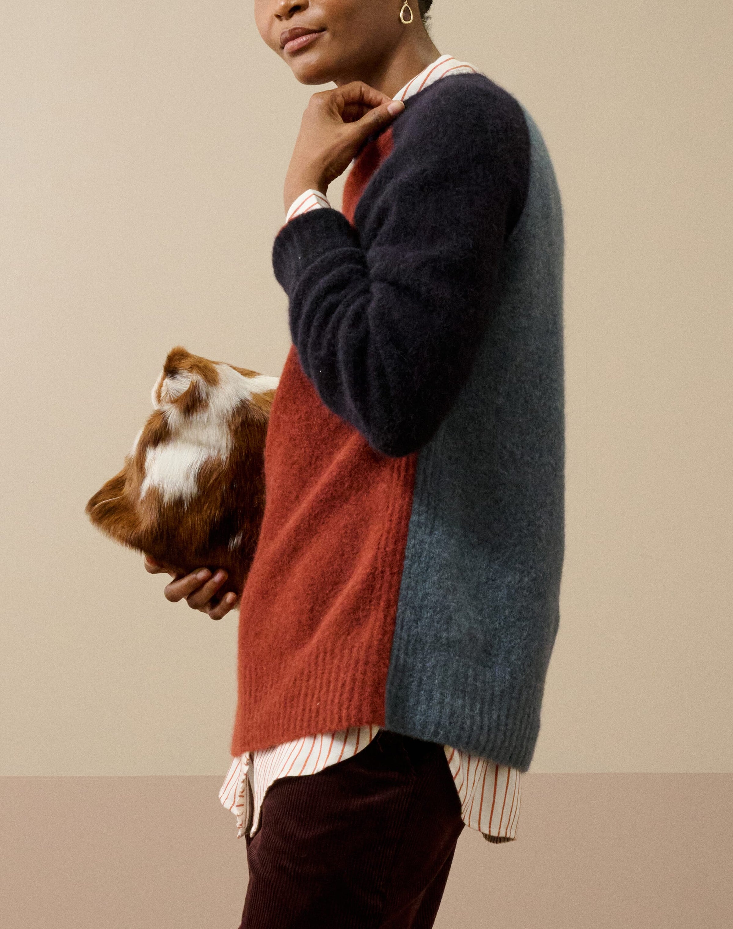 Alpaca Colour Block Jumper