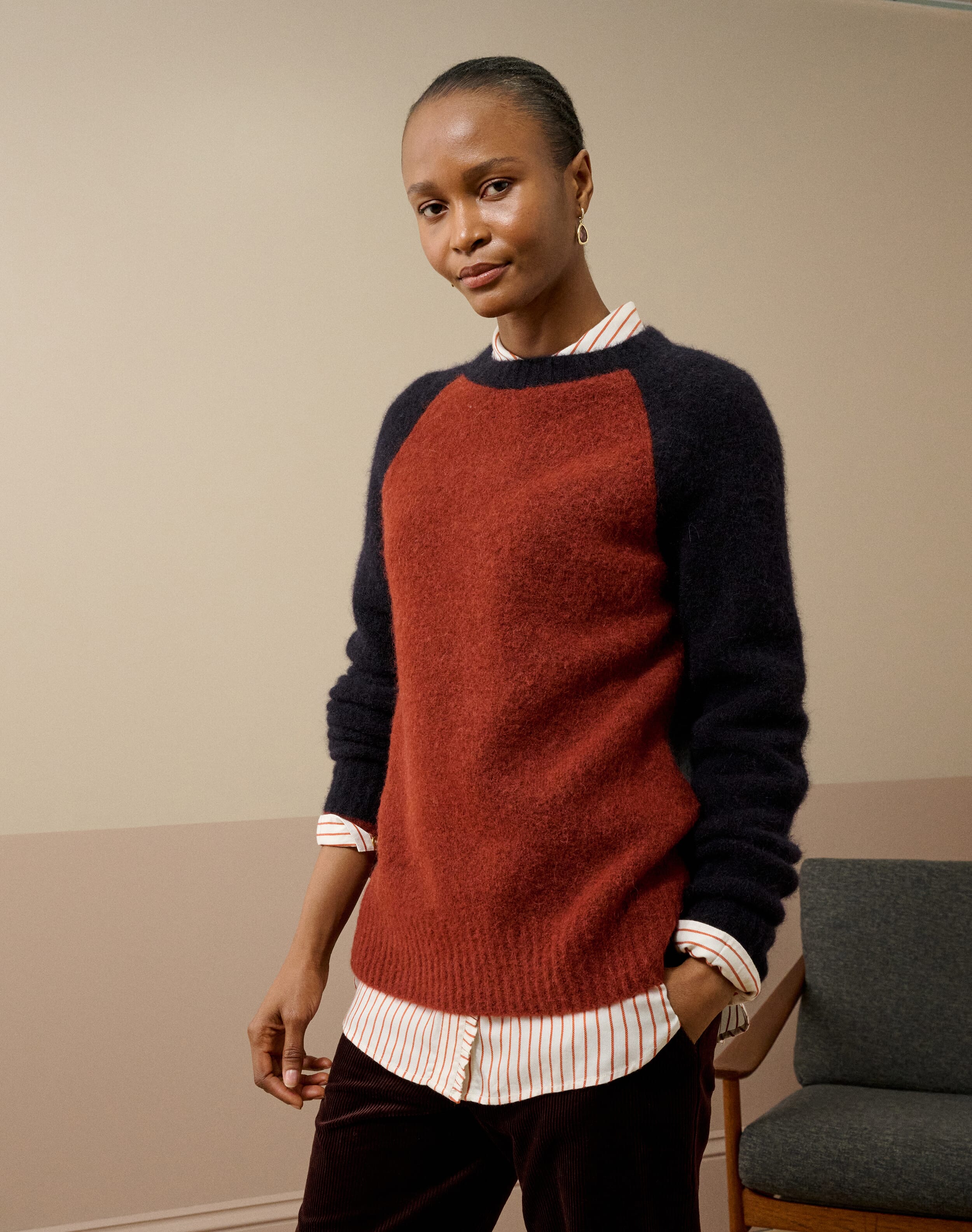 Alpaca Colour Block Jumper