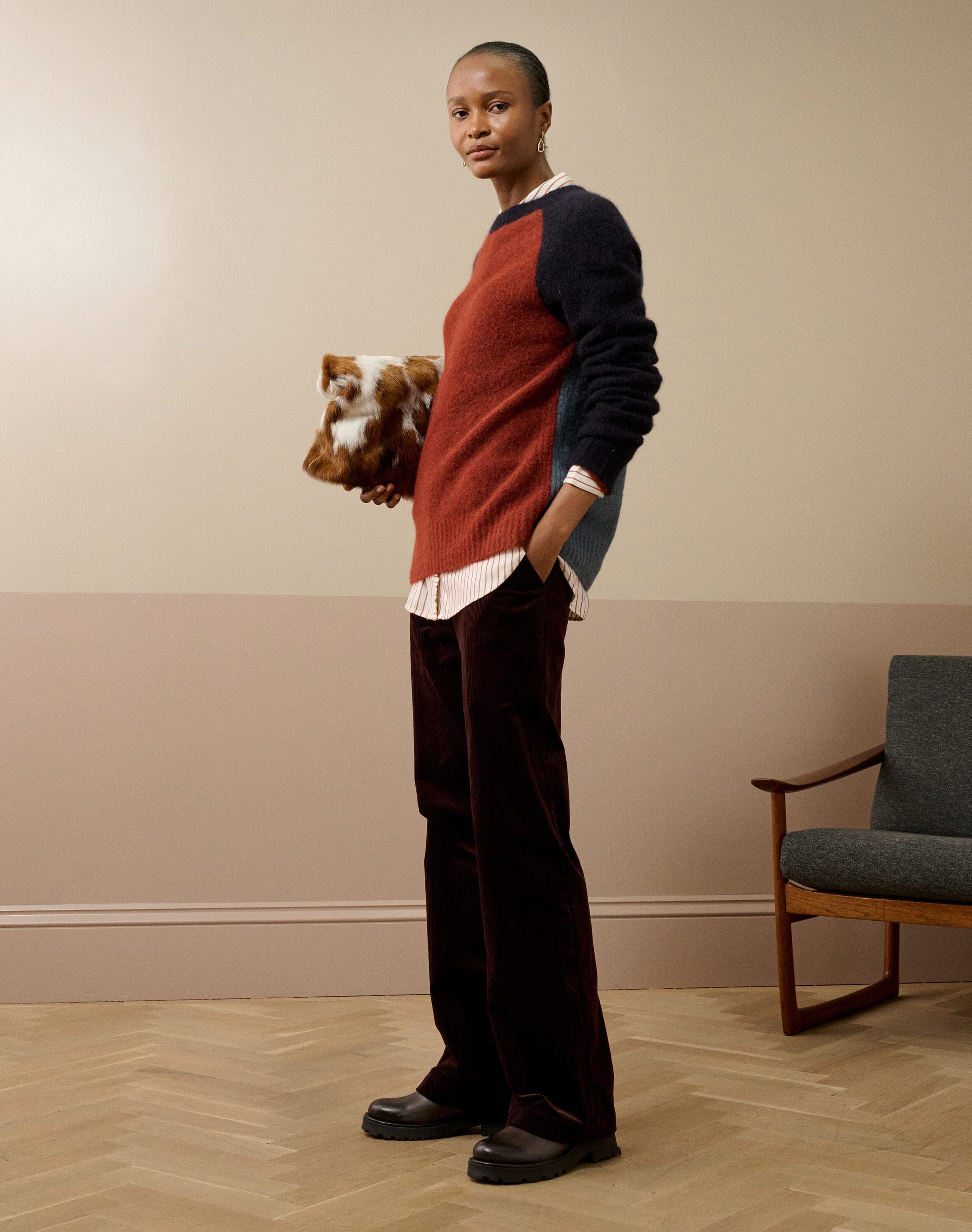 Alpaca Colour Block Jumper