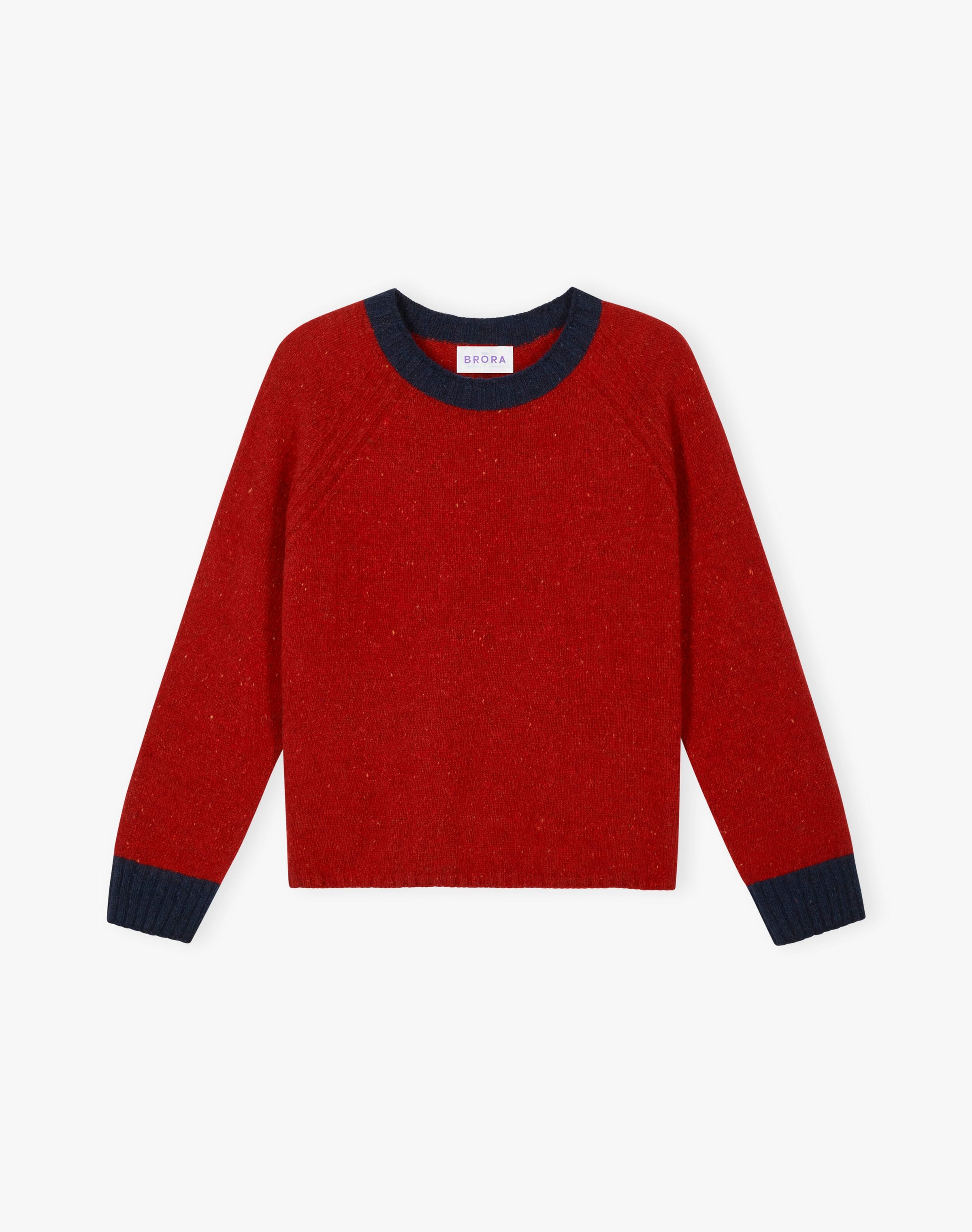Wool Donegal Contrast Trim Jumper