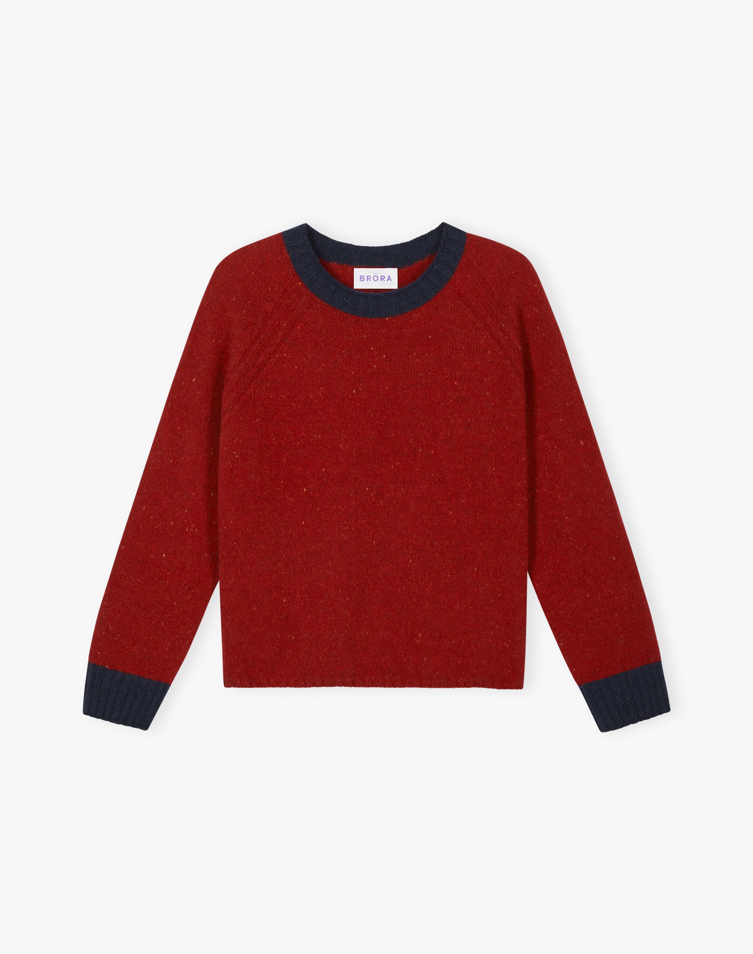 Wool Donegal Contrast Trim Jumper
