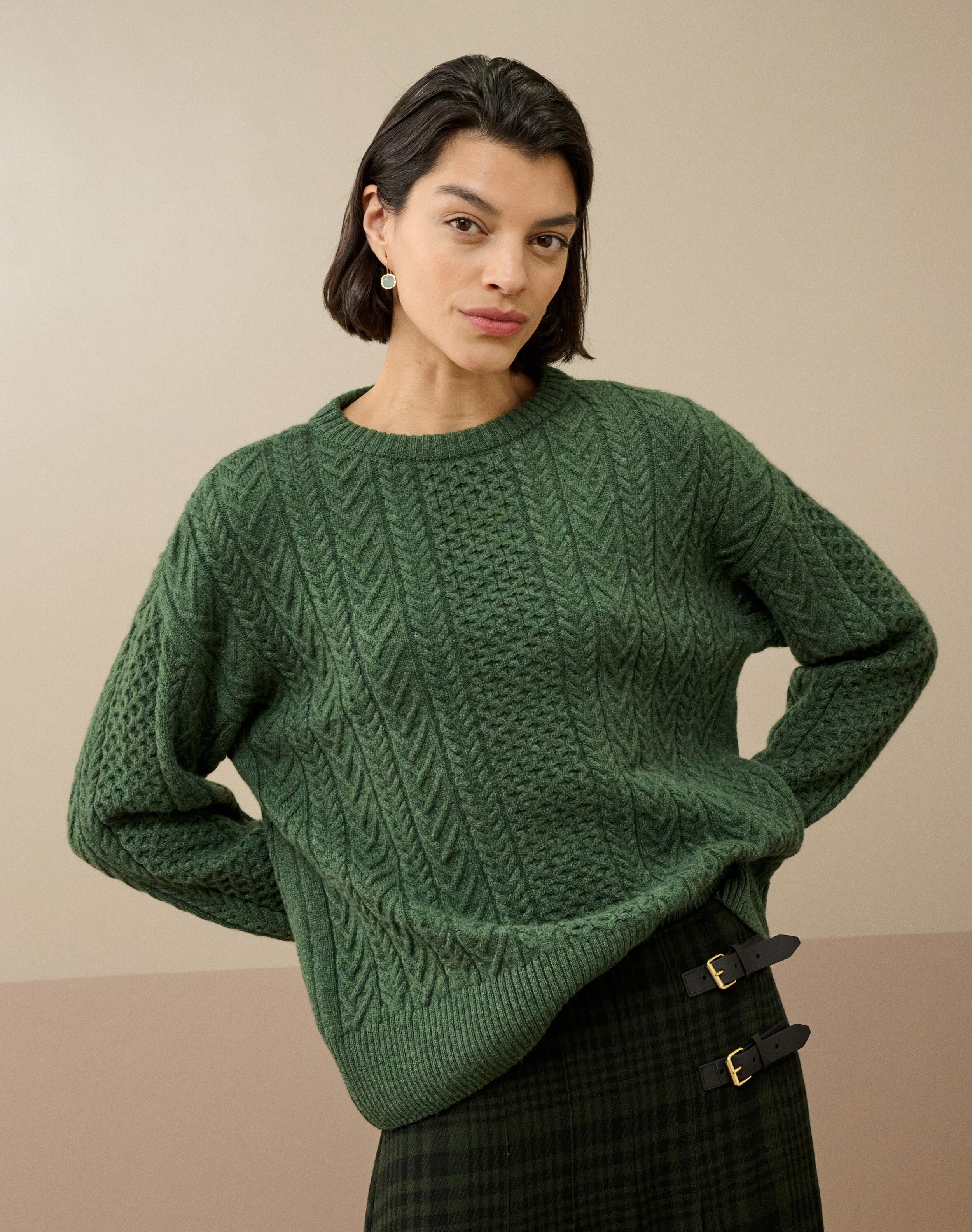 Supersoft Lambswool Aran Jumper