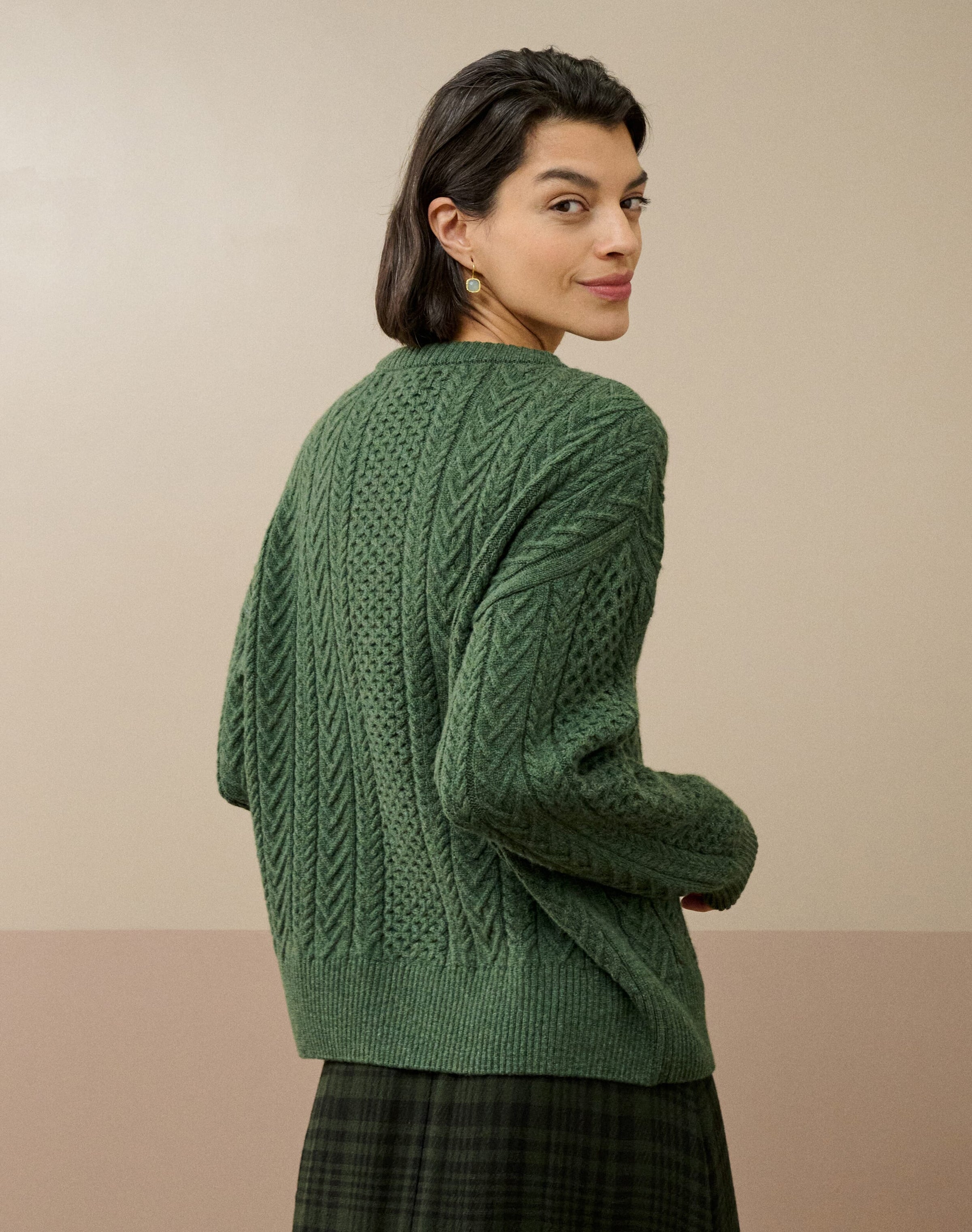 Supersoft Lambswool Aran Jumper