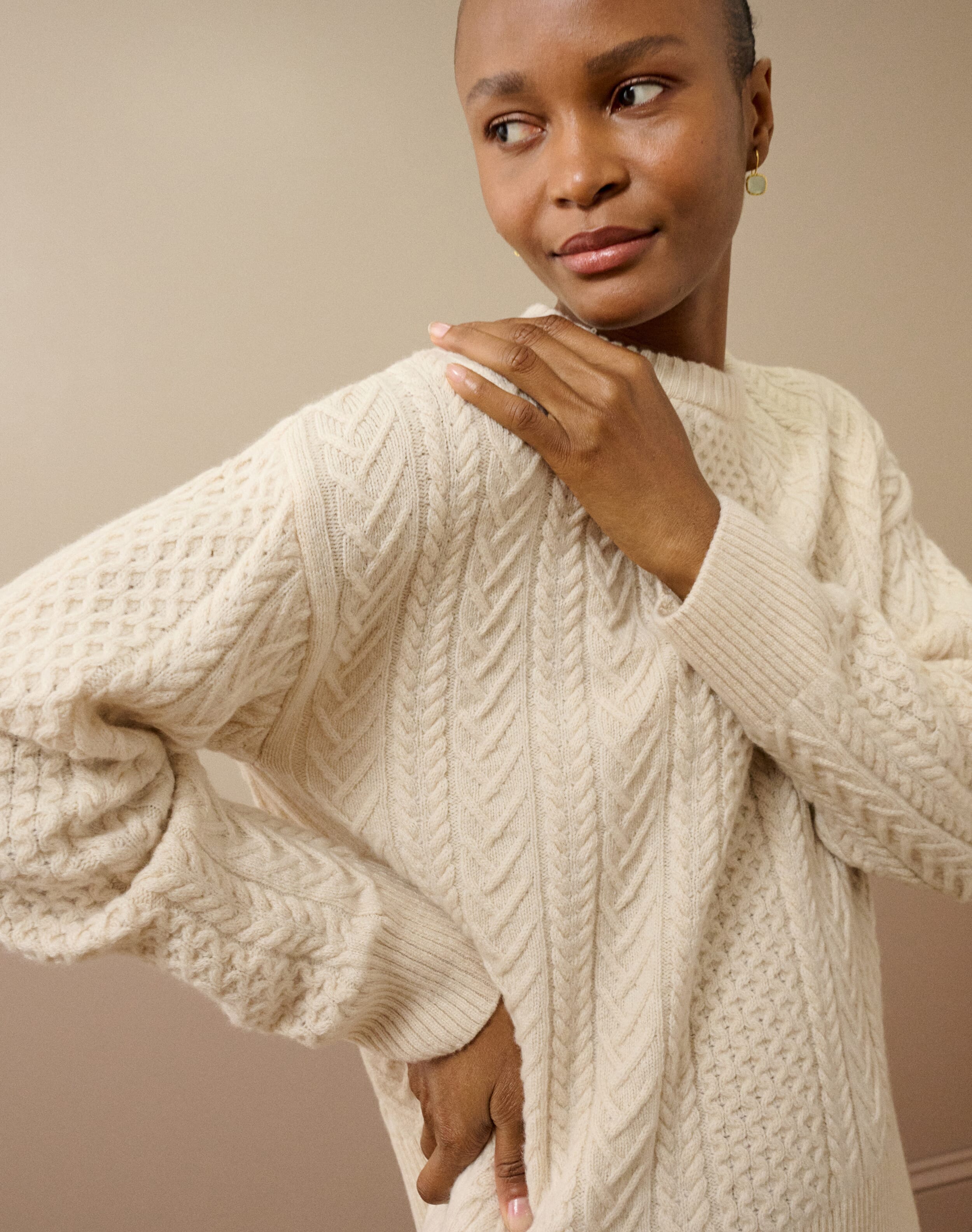 Supersoft Lambswool Aran Jumper
