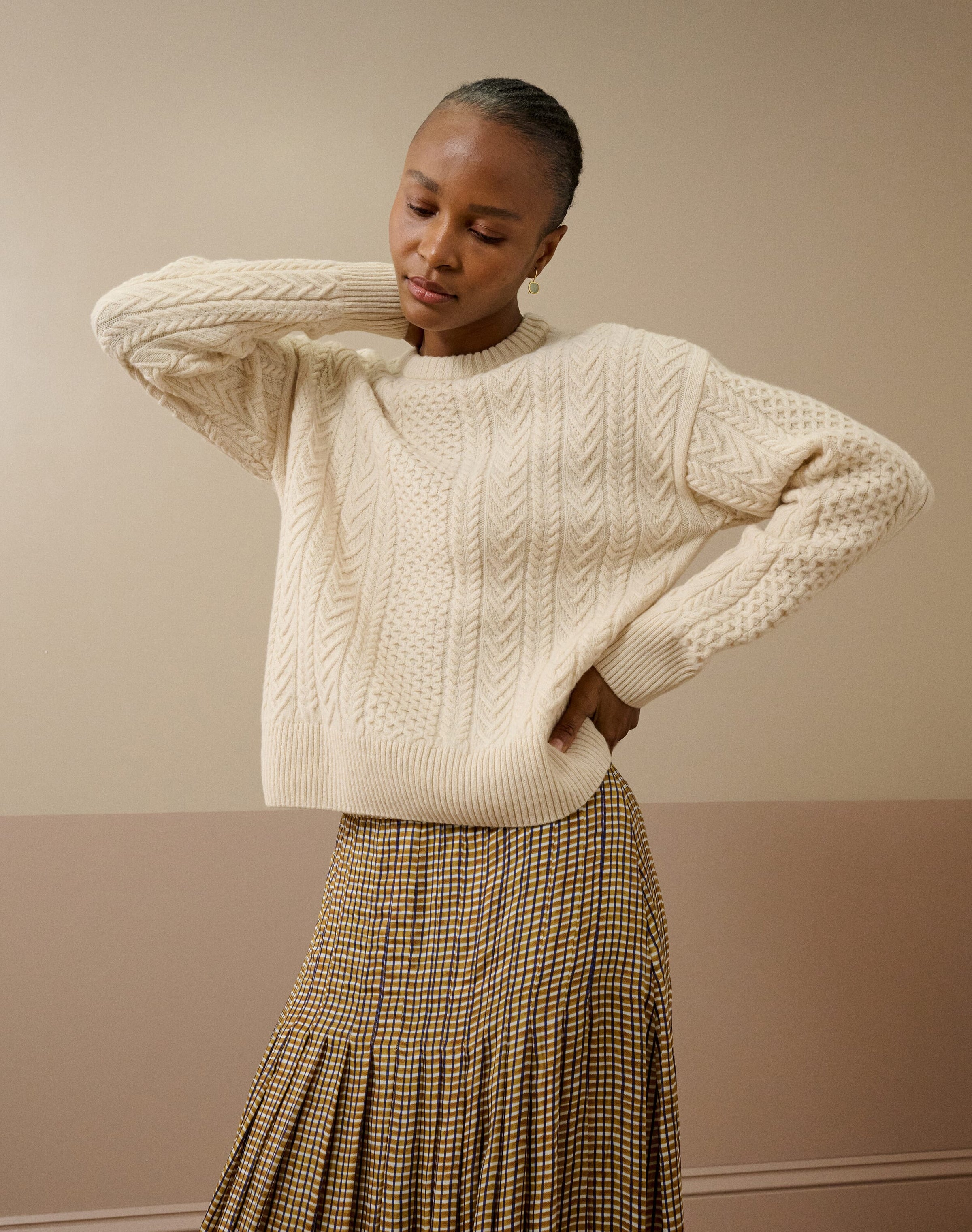 Supersoft Lambswool Aran Jumper