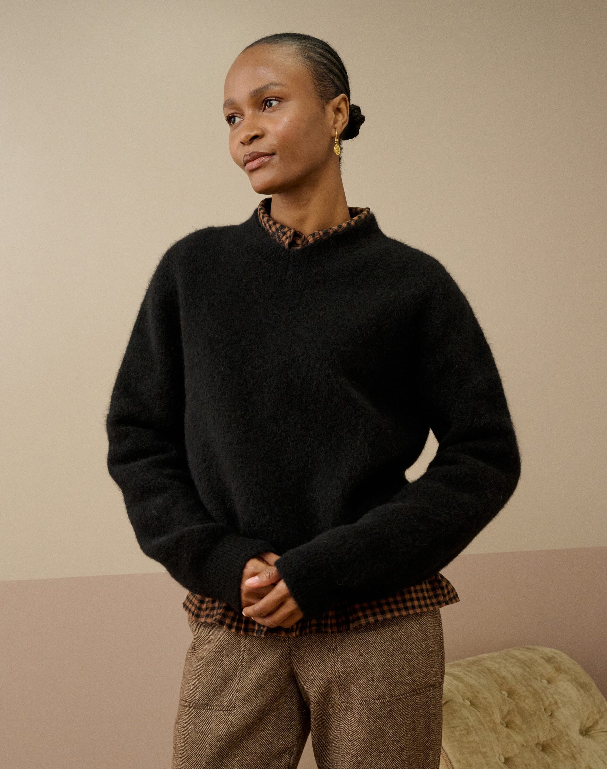 Alpaca V Neck Jumper