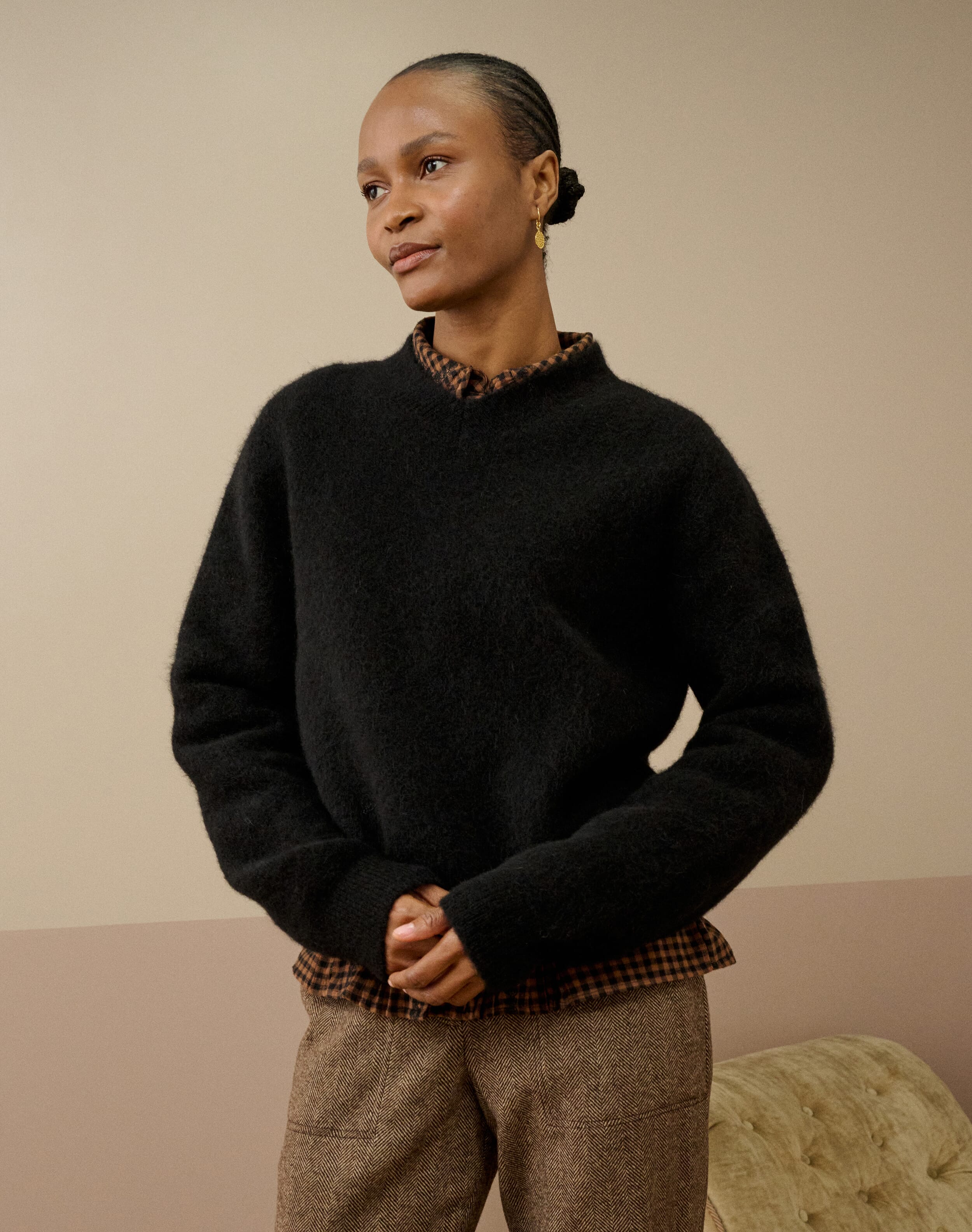 Alpaca V Neck Jumper