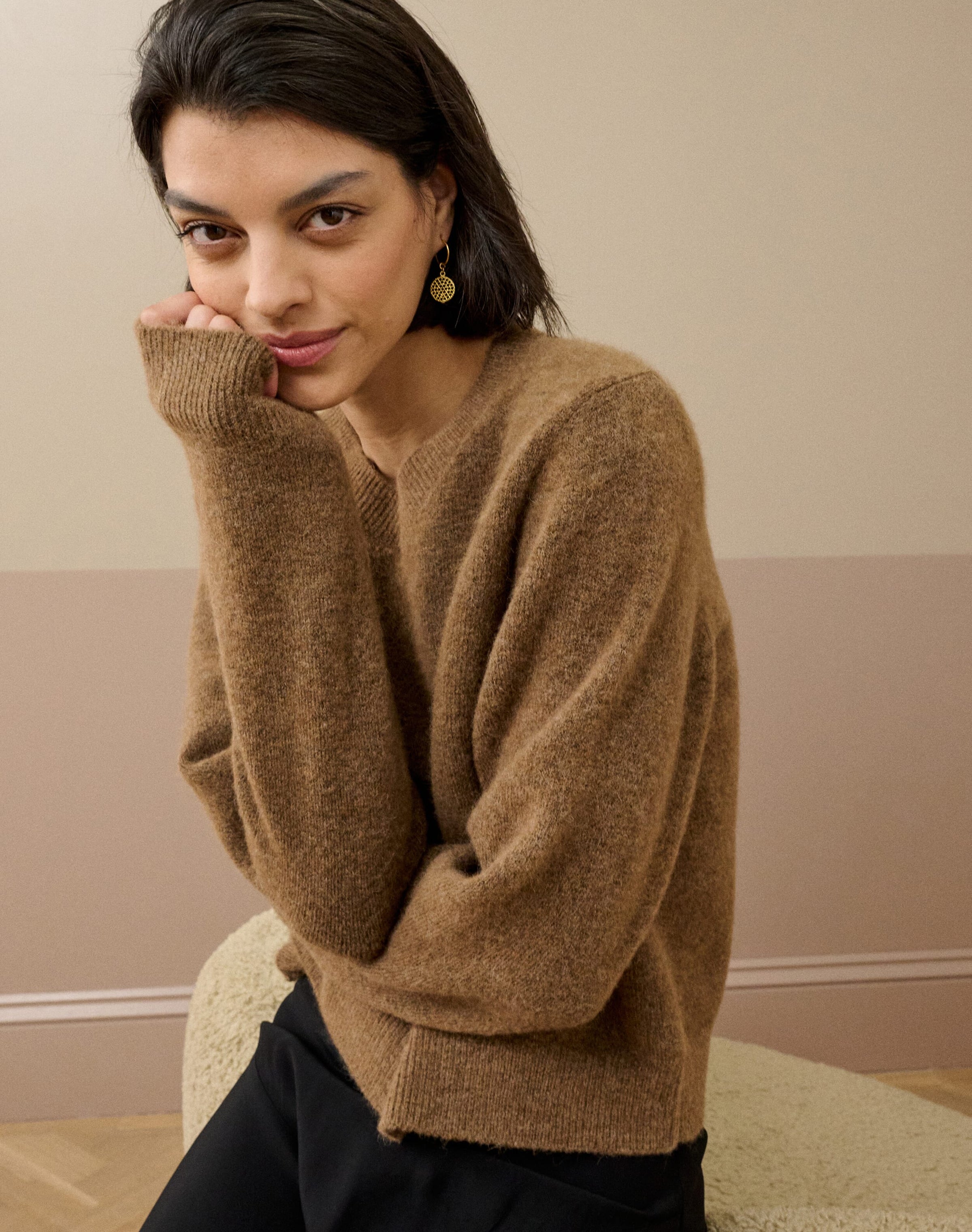 Alpaca V Neck Jumper