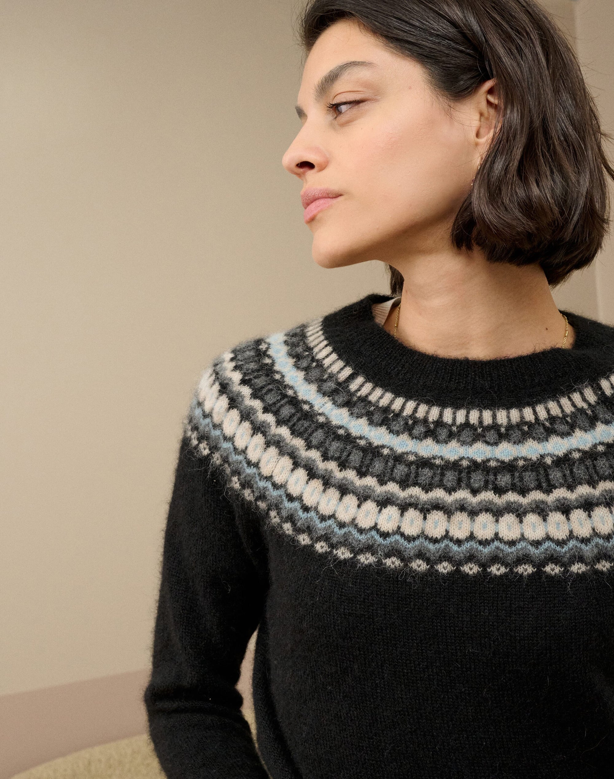 Alpaca Fair Isle Yoke Jumper