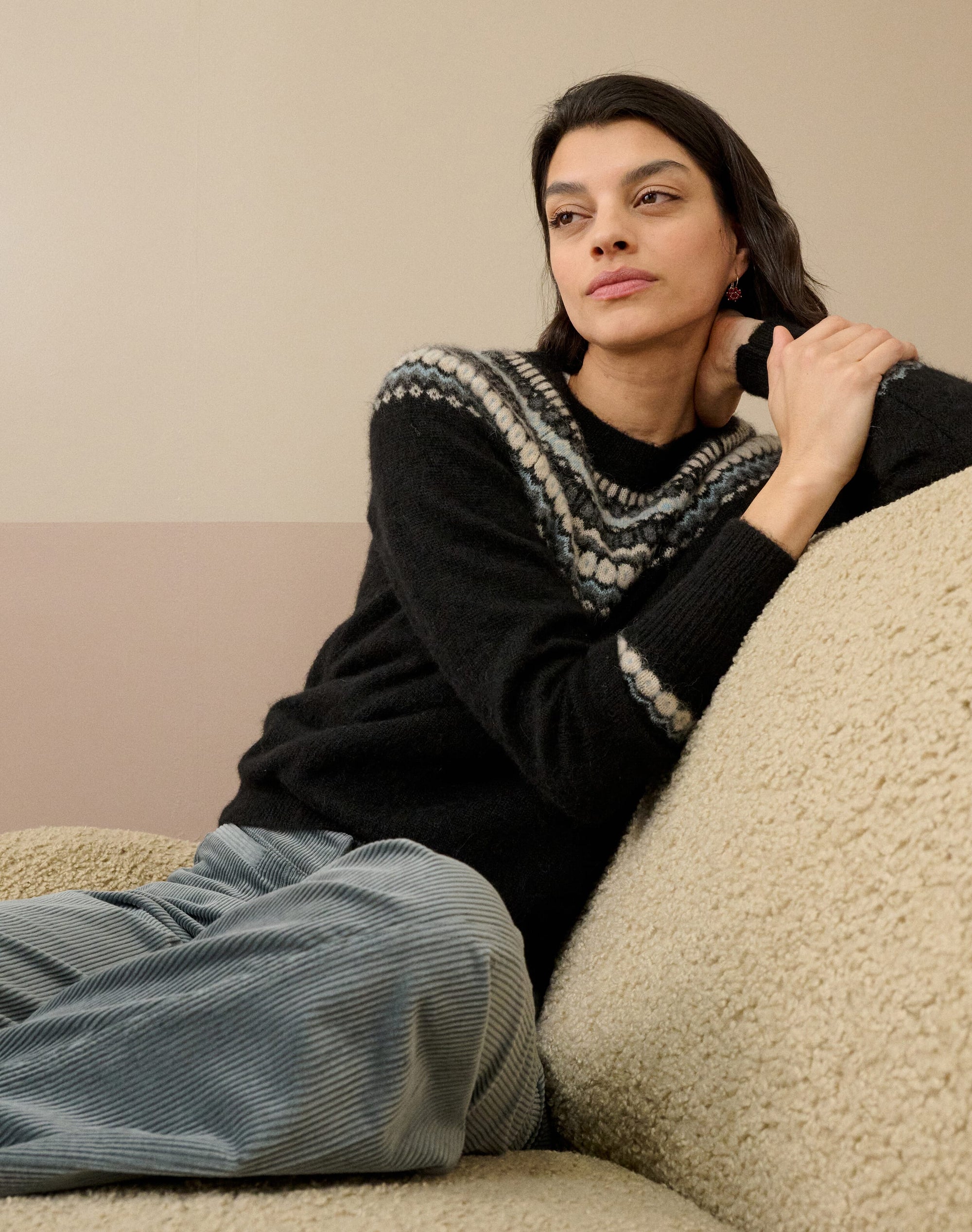 Alpaca Fair Isle Yoke Jumper