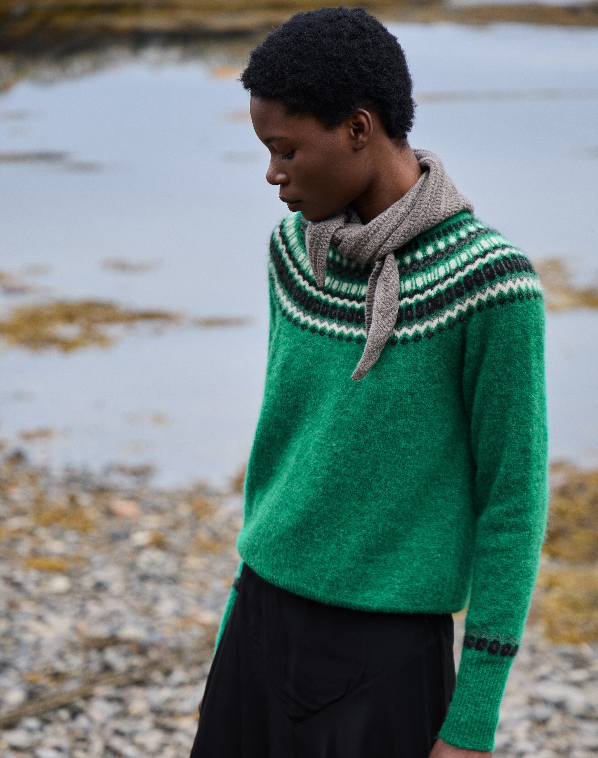 Alpaca Fair Isle Yoke Jumper
